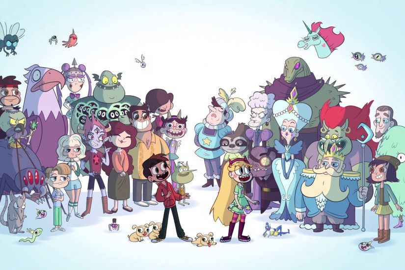 star vs the forces of evil wallpaper hd,cartoon,people,social group,animated cartoon,illustration