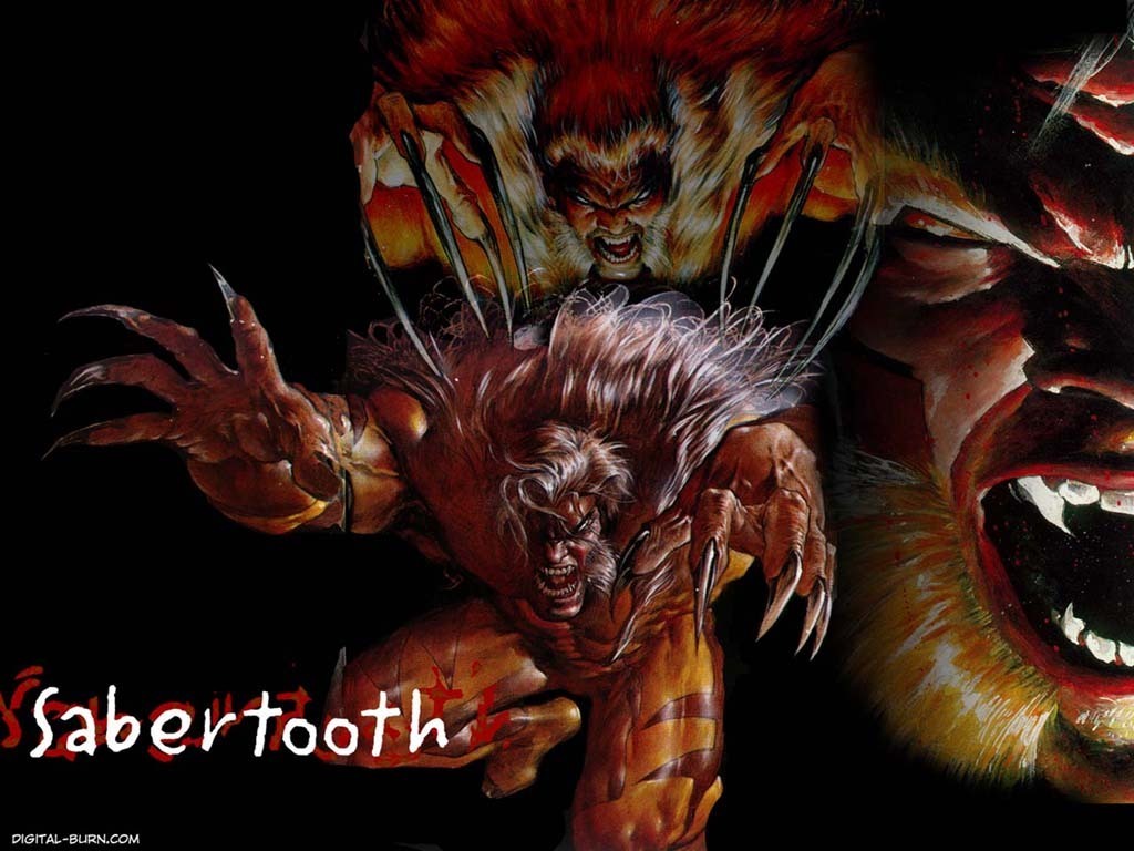 sabertooth wallpaper,demon,fictional character,supernatural creature,cg artwork,mythology