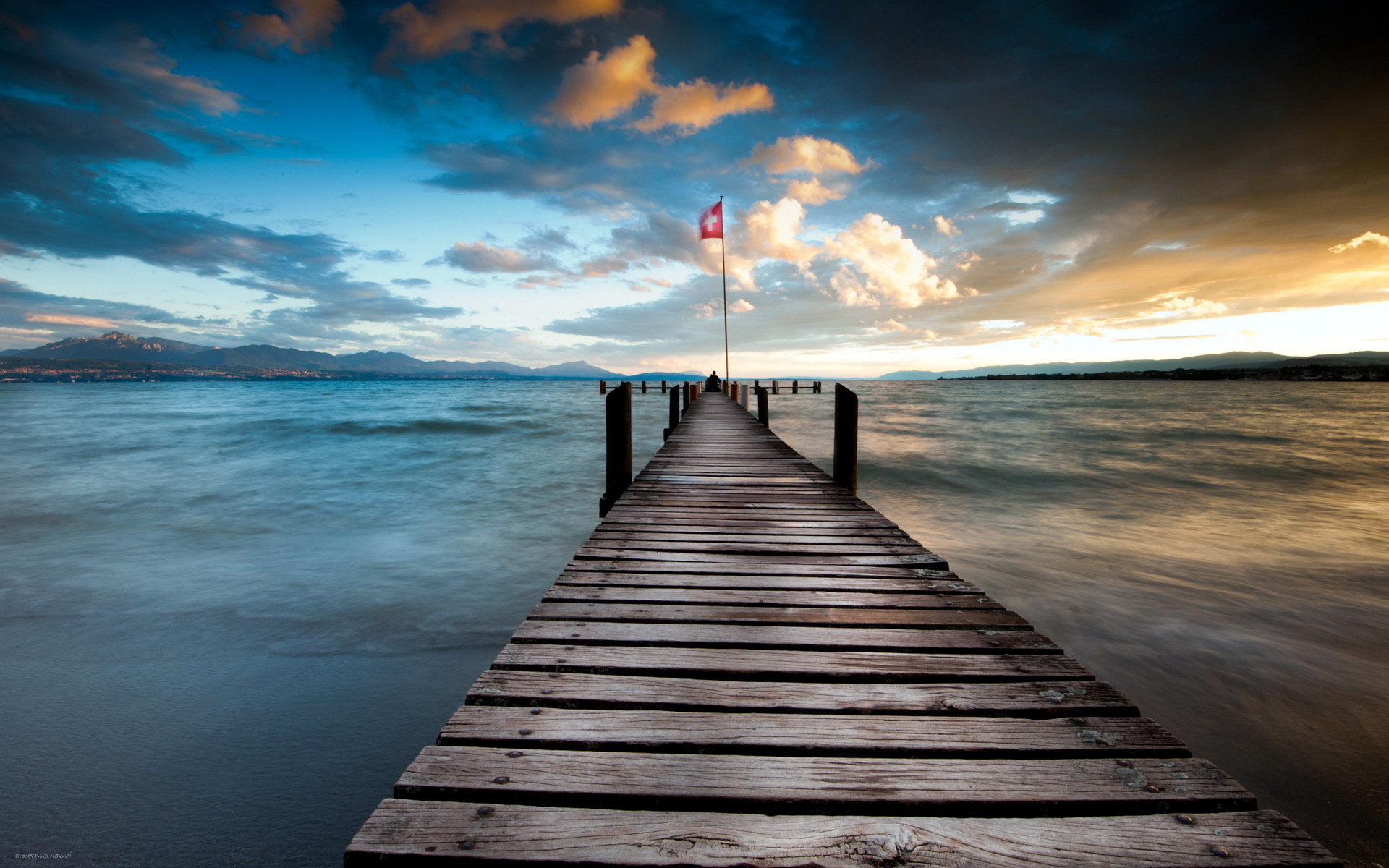 pier tapete,himmel,horizont,meer,seebrücke,wasser