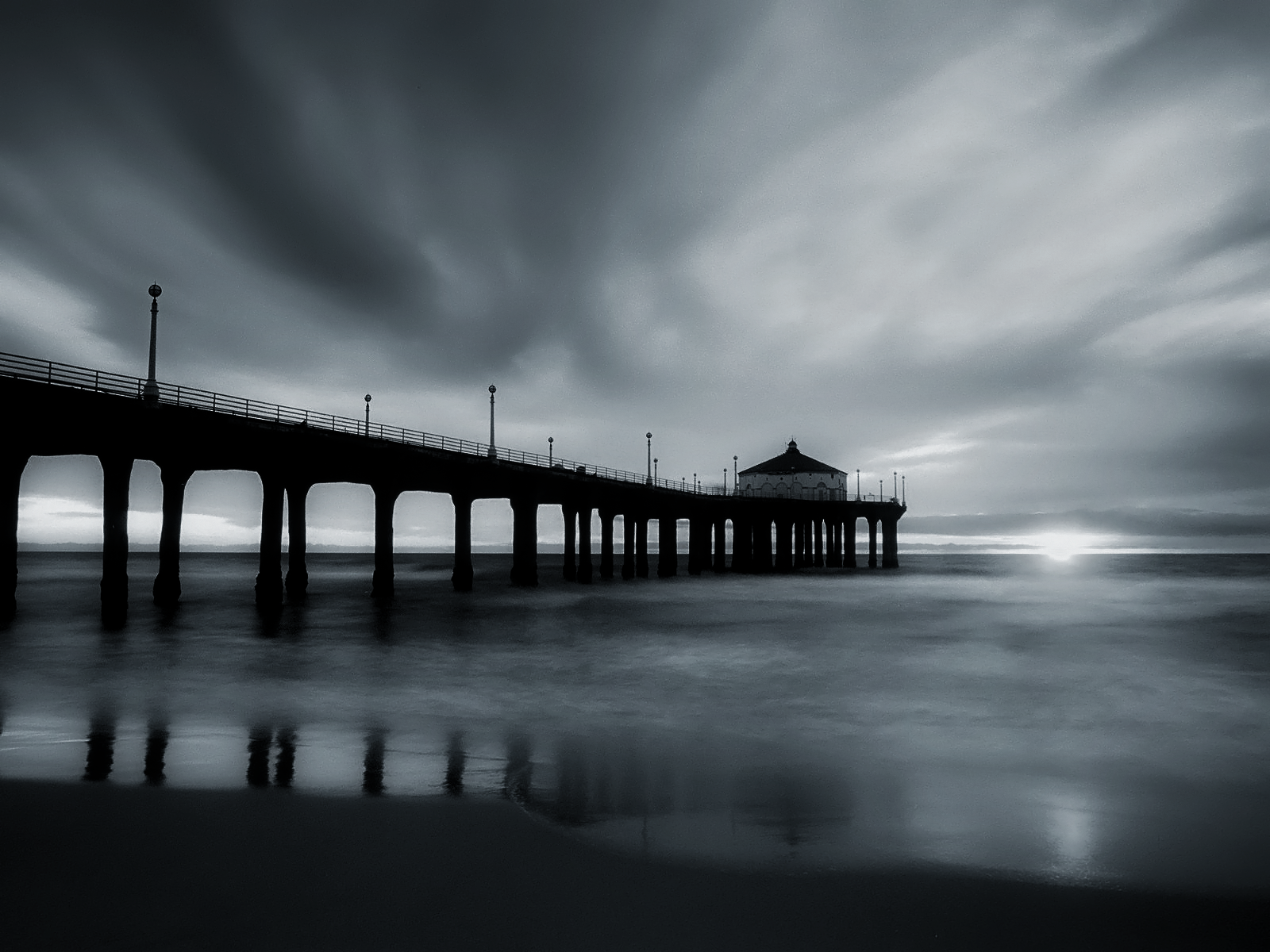 pier tapete,wasser,himmel,weiß,seebrücke,schwarz