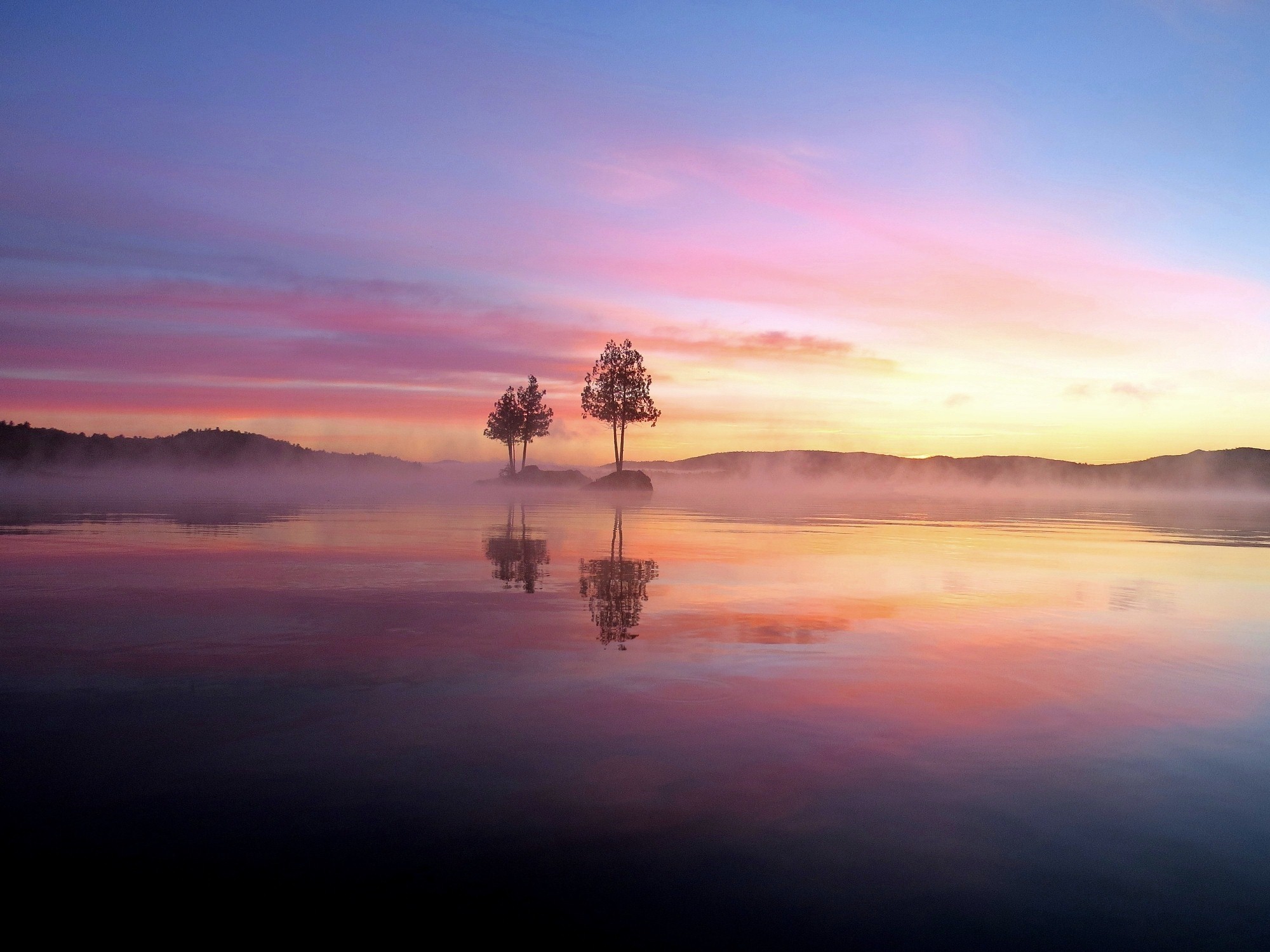 fondos de pantalla fascinantes,cielo,reflexión,naturaleza,paisaje natural,amanecer