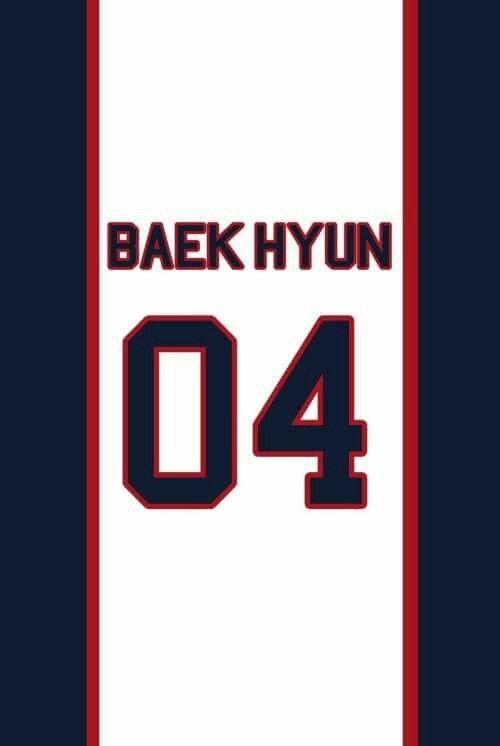 baekhyun iphone wallpaper,text,font,sportswear,brand,rectangle