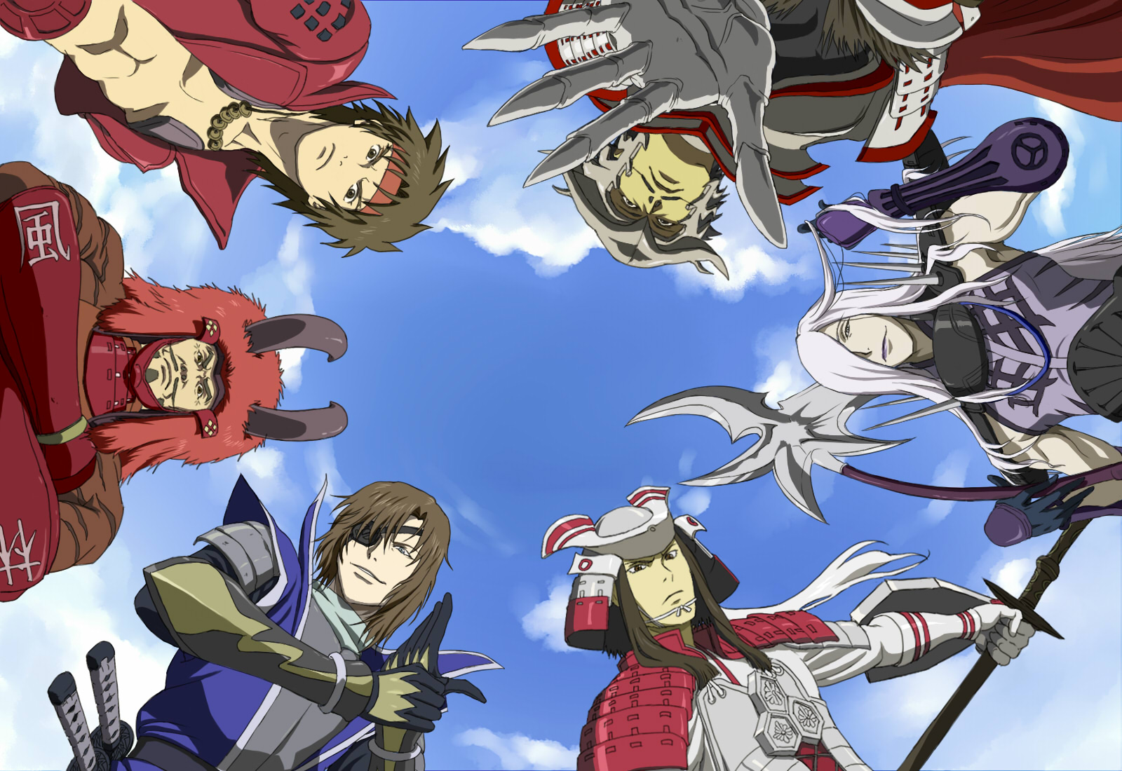 fondo de pantalla de sengoku basara,dibujos animados,anime,ilustración,cg artwork,personaje de ficción