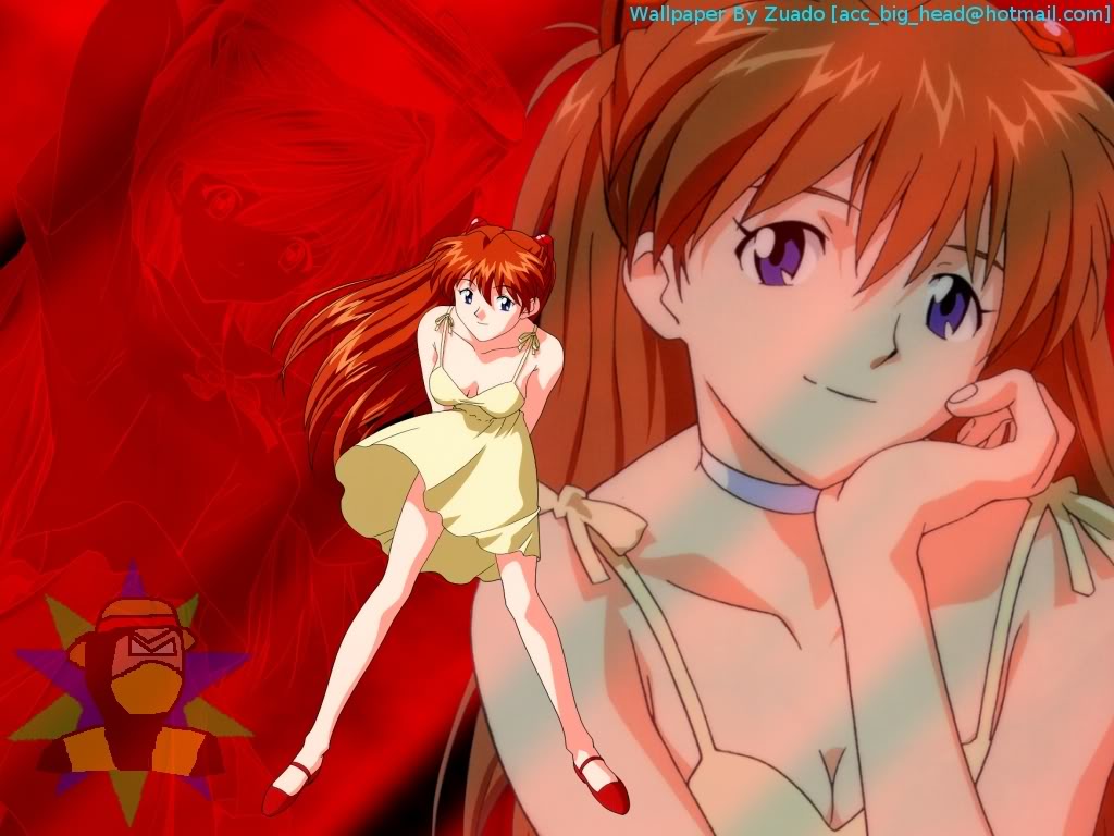 asuka langley wallpaper,cartoon,anime,red,cg artwork,red hair