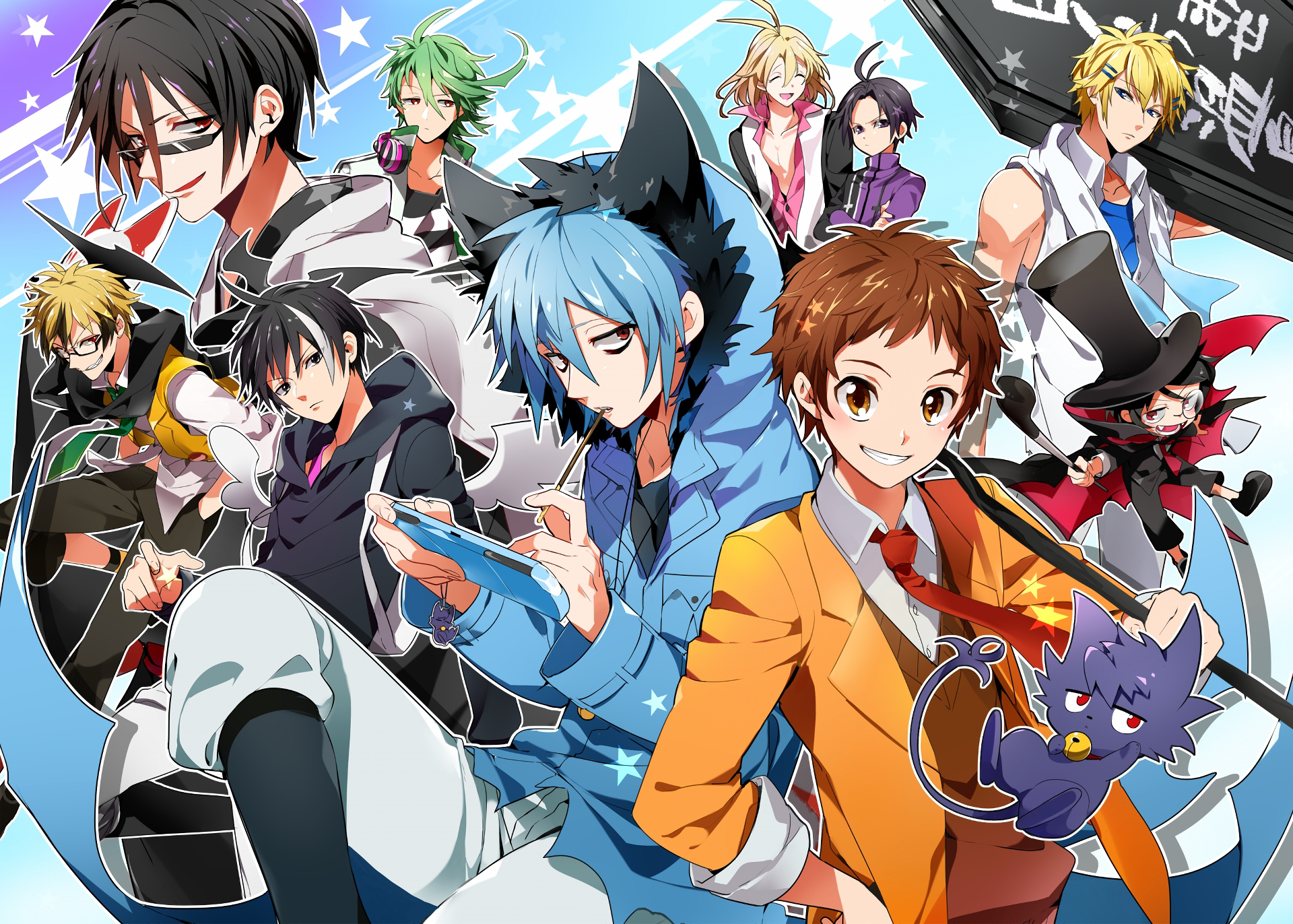 carta da parati servamp,cartone animato,anime,squadra,cg artwork,illustrazione