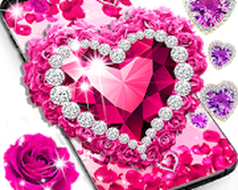 wallpaper bunga,heart,pink,love,valentine's day,heart