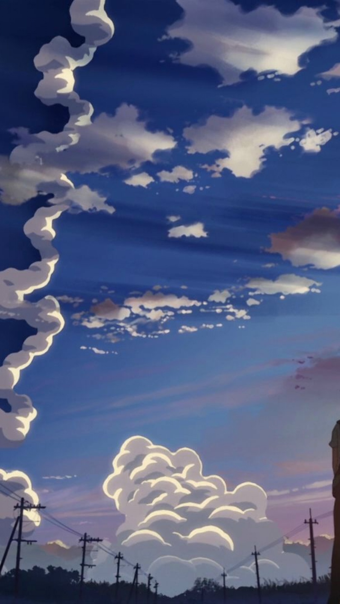 fond d'écran anime iphone,ciel,nuage,cumulus,jour,atmosphère