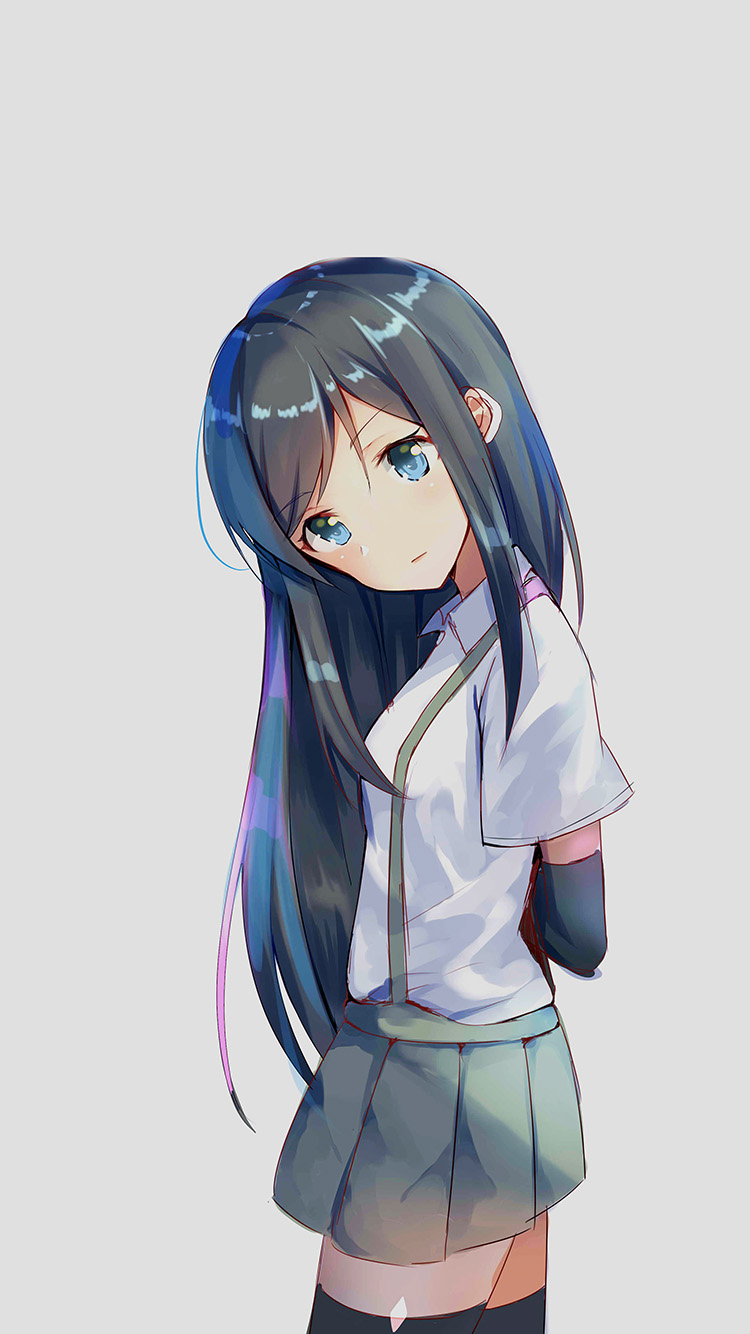 anime wallpaper iphone,cartoon,anime,long hair,black hair,hime cut