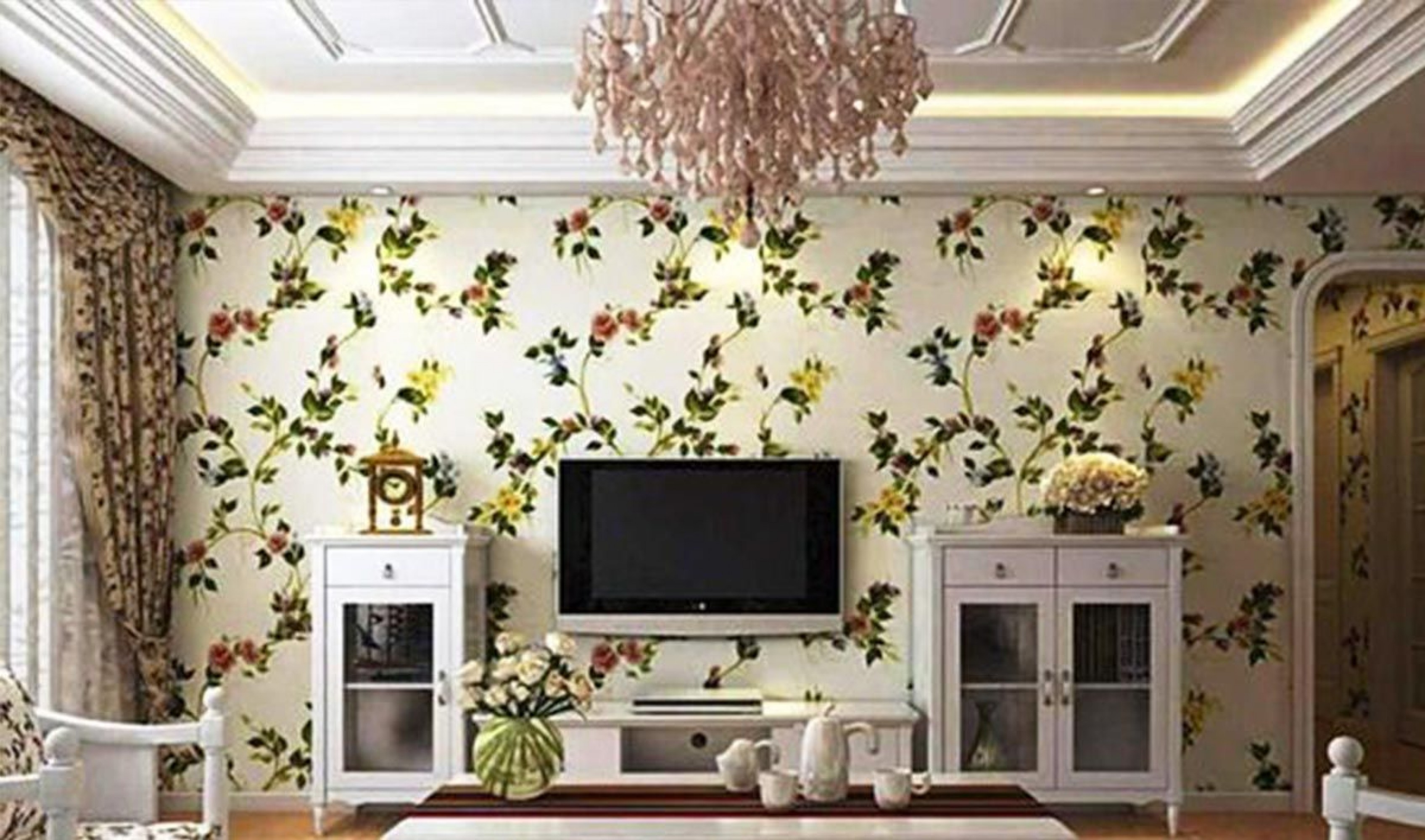 wallpaper dinding,room,living room,interior design,wallpaper,wall