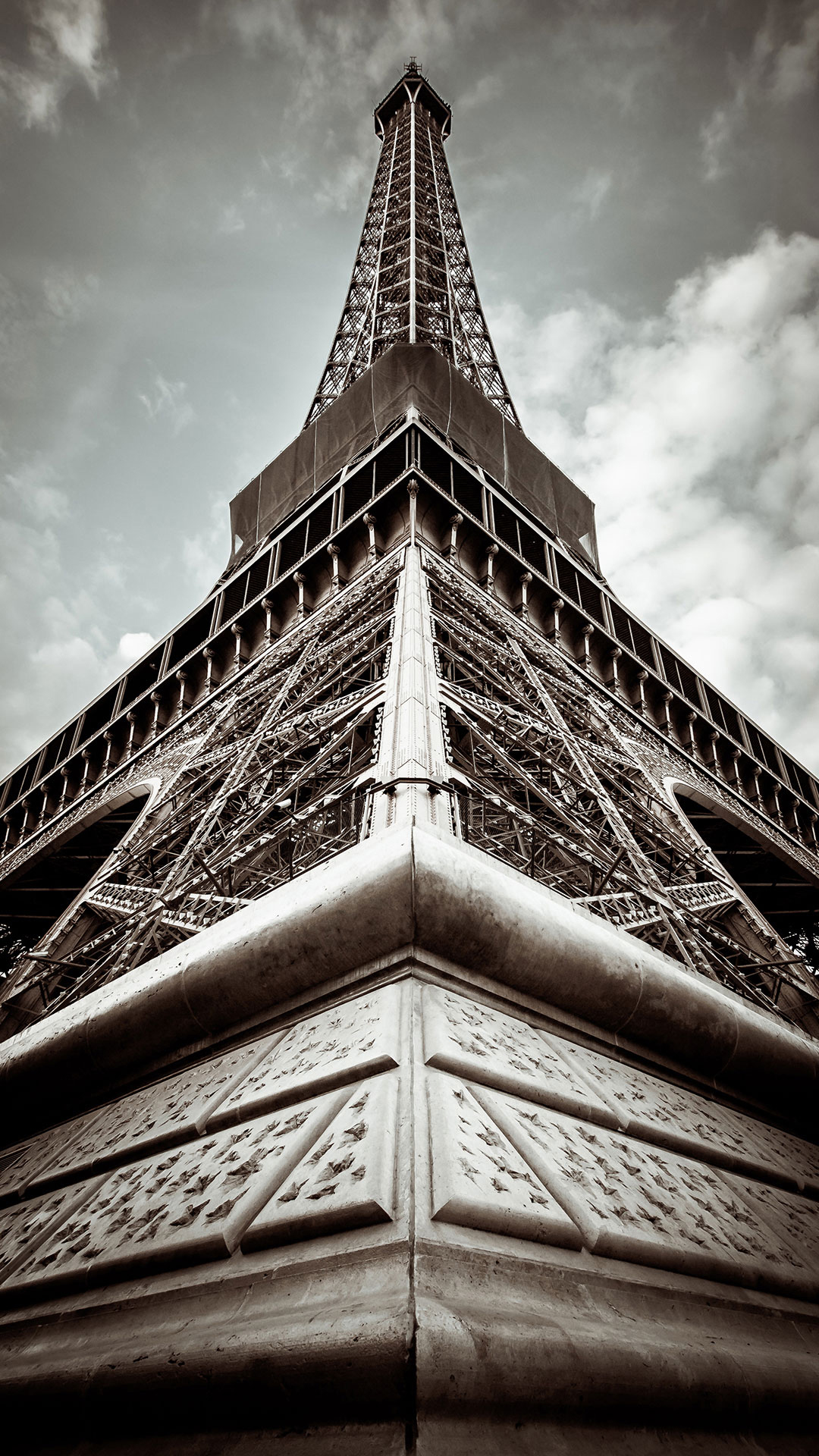 fond d'écran tour eiffel,la tour,architecture,photographie monochrome,noir et blanc,clocher