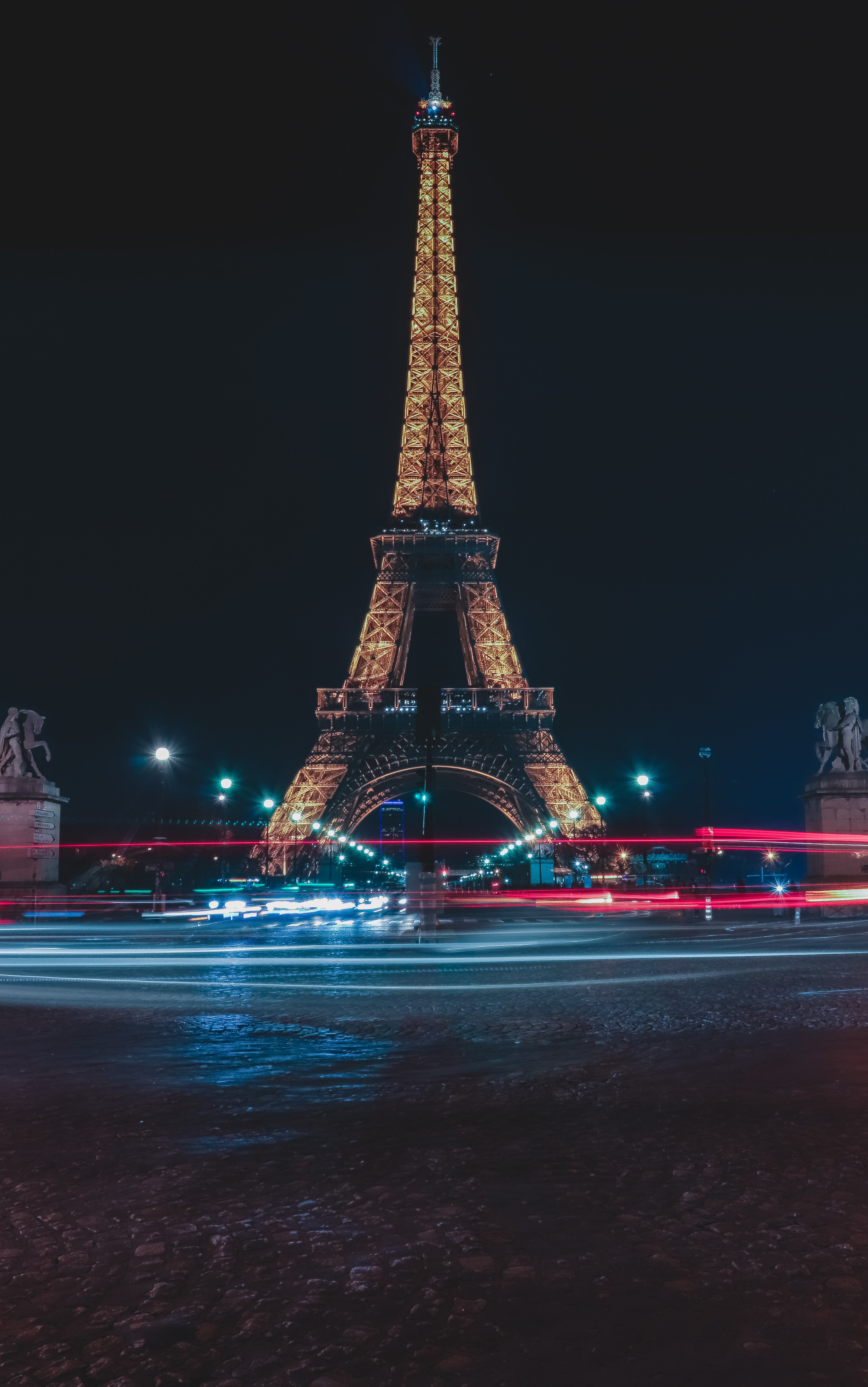 carta da parati torre eiffel,torre,notte,leggero,architettura,monumento