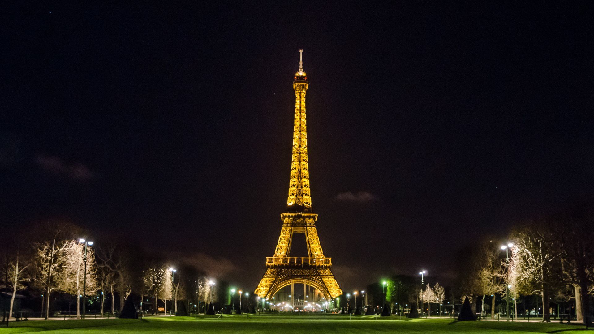 fondo de pantalla de torre eiffel,torre,noche,cielo,verde,aguja