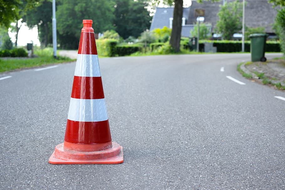 danger wallpaper,cone,road,red,asphalt,road surface