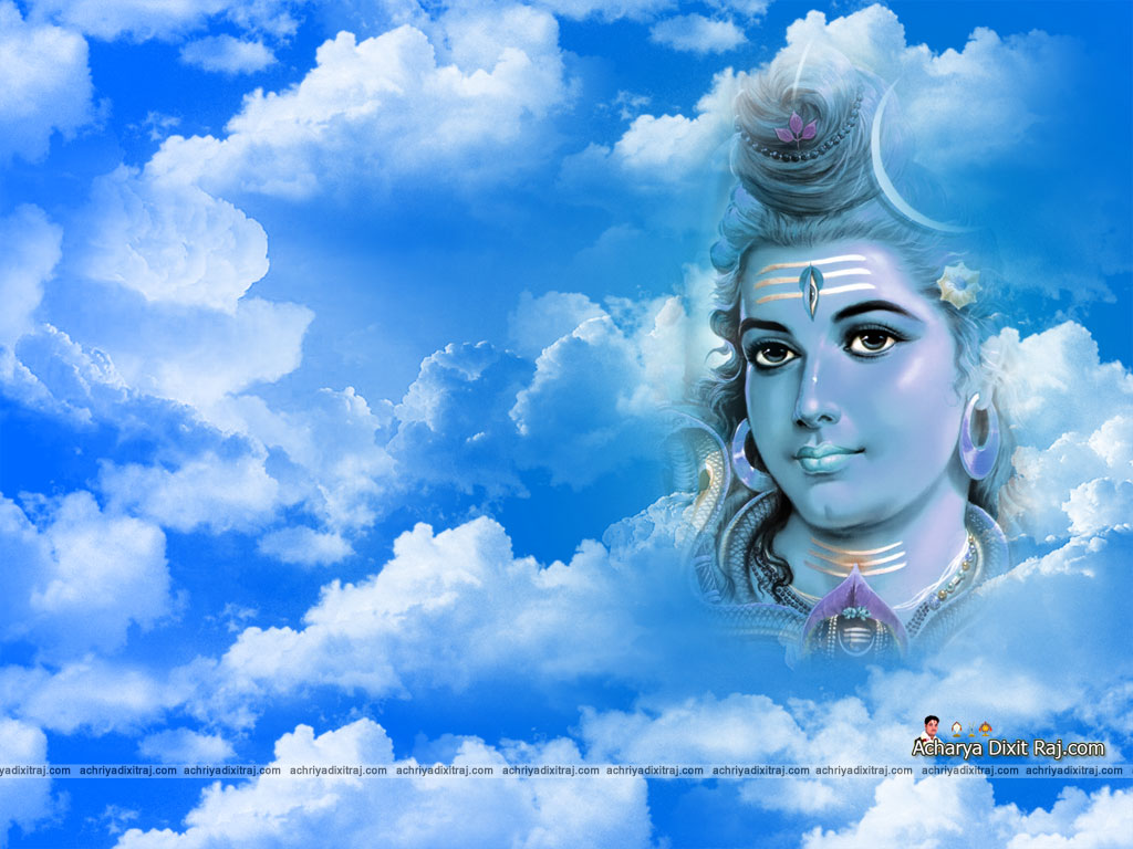 fond d'écran mahadev,ciel,bleu,nuage,oeuvre de cg,illustration