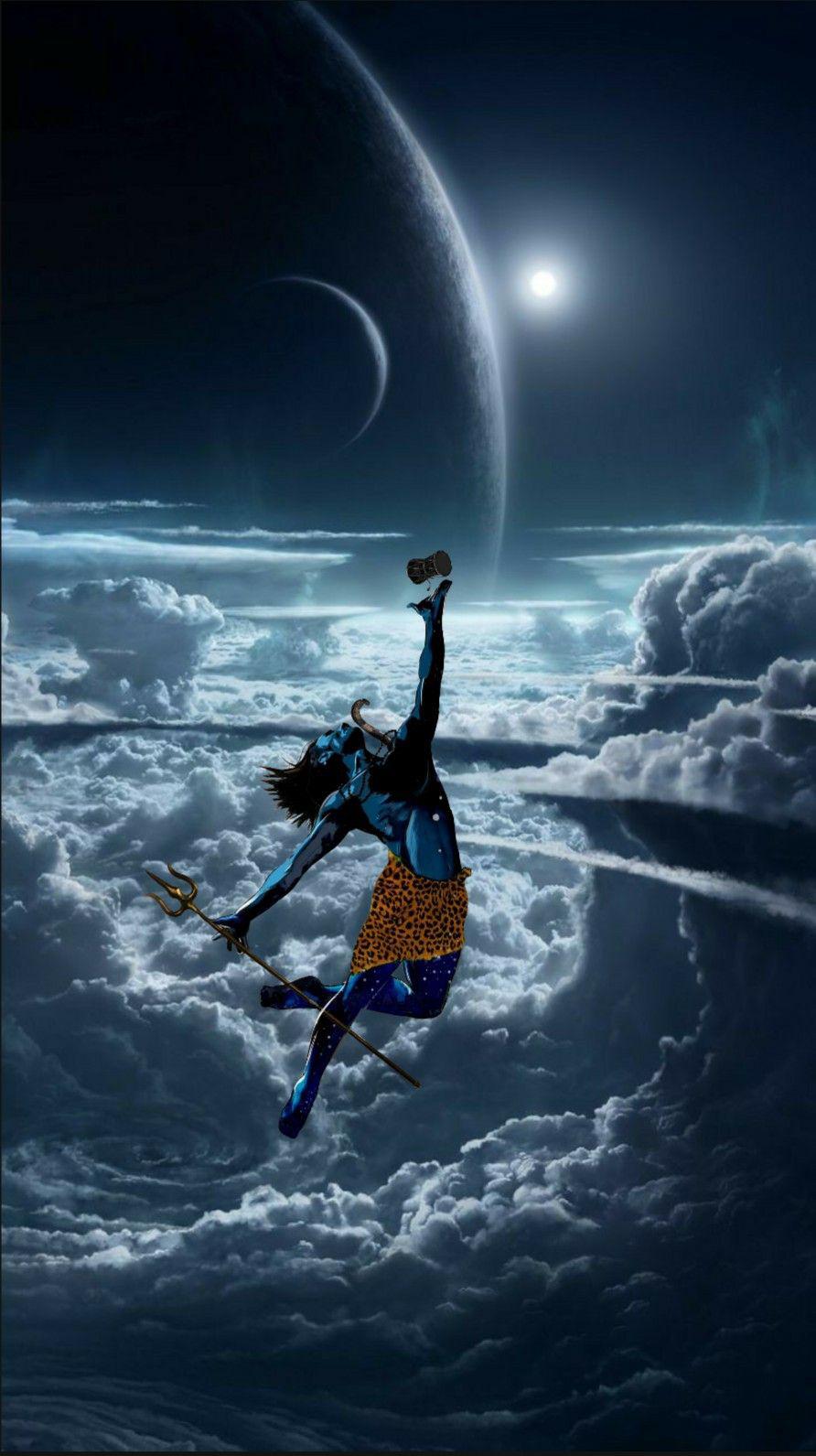 mahadev wallpaper,sky,atmosphere,space,illustration,extreme sport