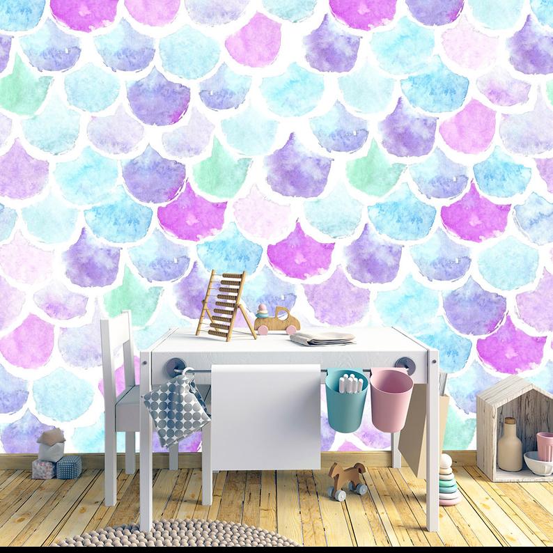 mermaid wallpaper,violet,purple,pattern,lavender,wallpaper