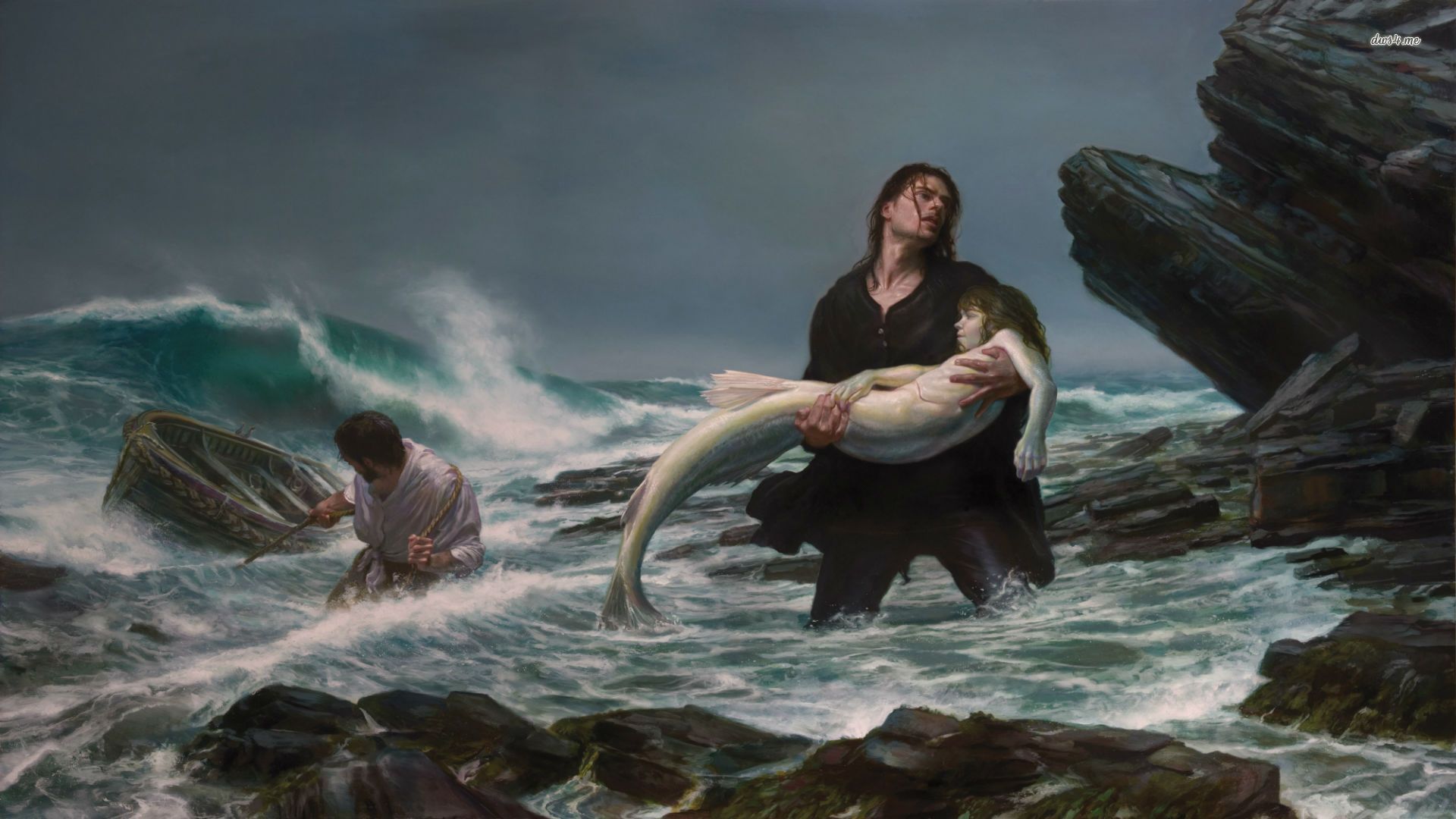 fondo de pantalla de sirena,mitología,mar,onda de viento,ola,cg artwork