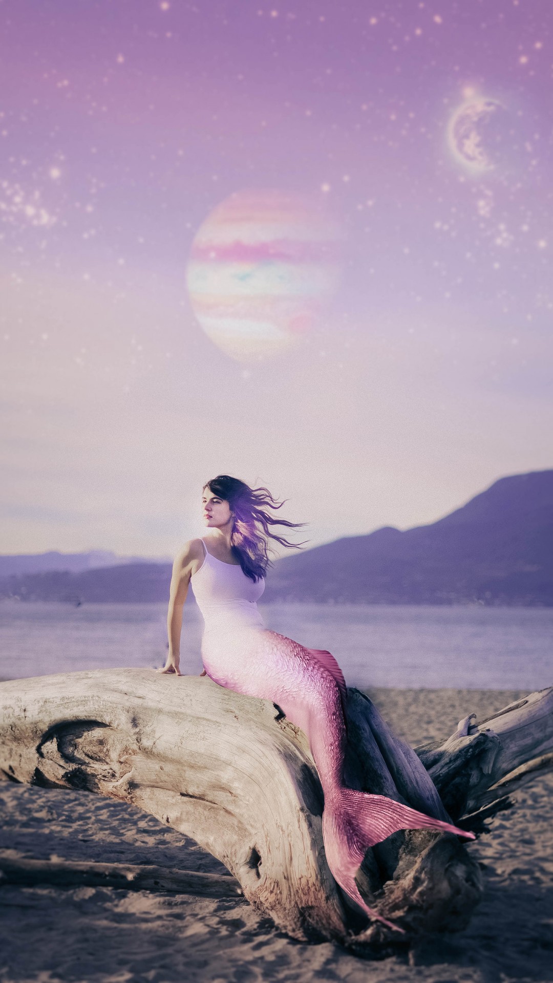 fondo de pantalla de sirena,belleza,cielo,ensueño,cg artwork,fotografía