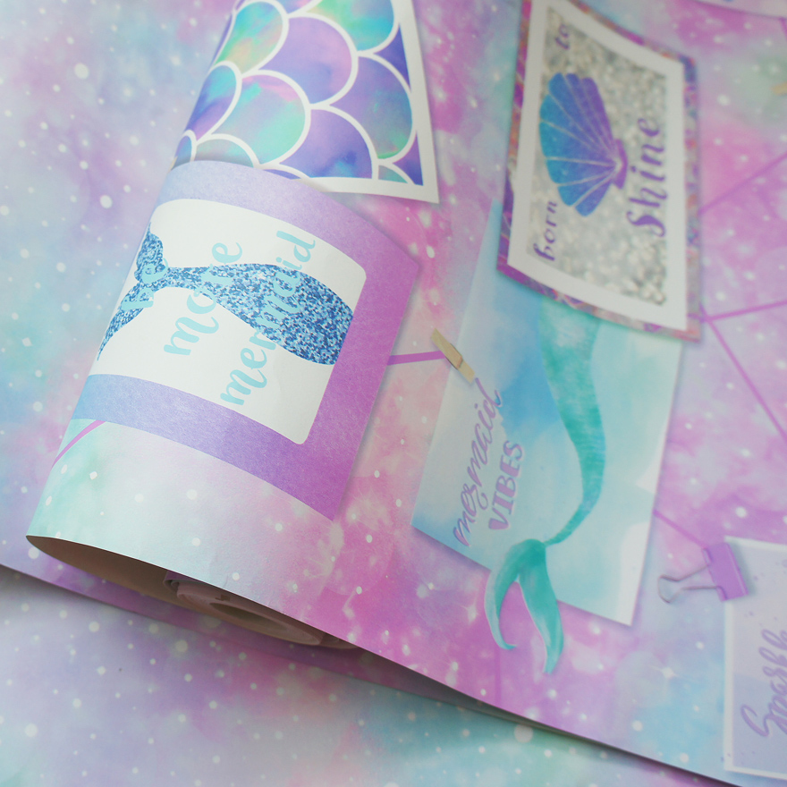 carta da parati sirena,turchese,rosa,acqua,carta,prodotto di carta
