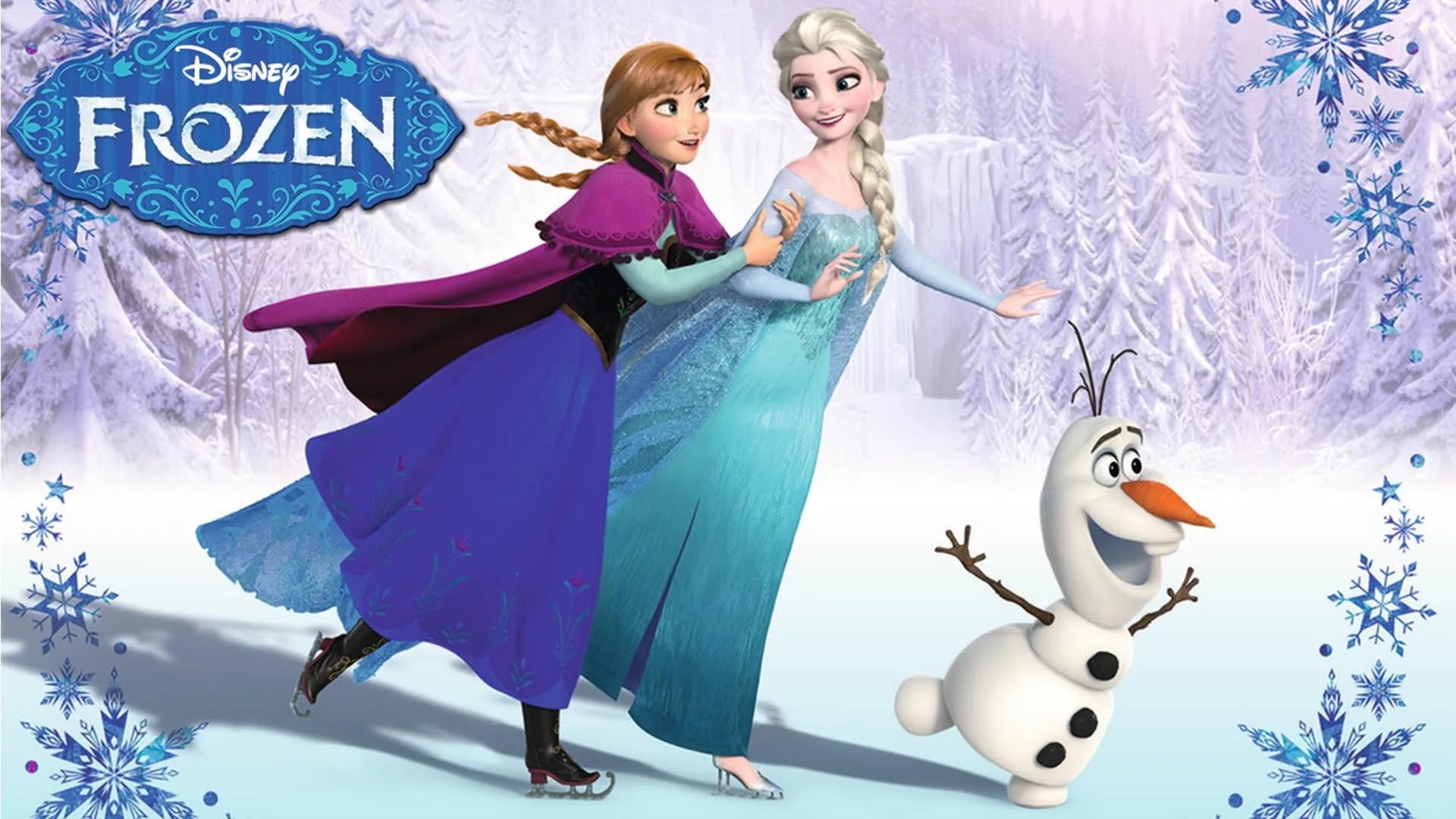 frozen wallpaper,animated cartoon,cartoon,animation,ice skating,snow