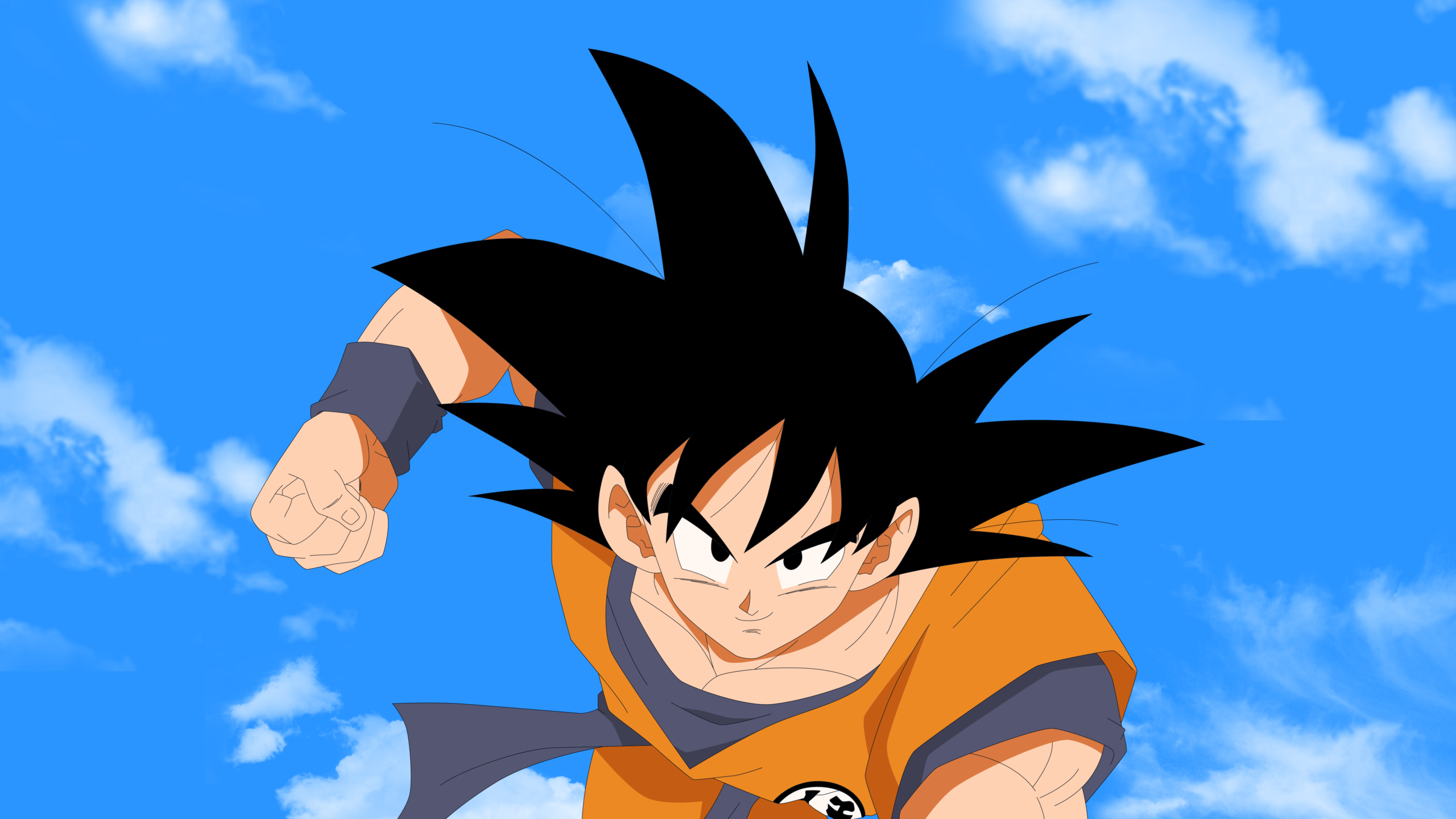 fond d'écran goku,anime,dessin animé,ciel,dragon ball,personnage fictif