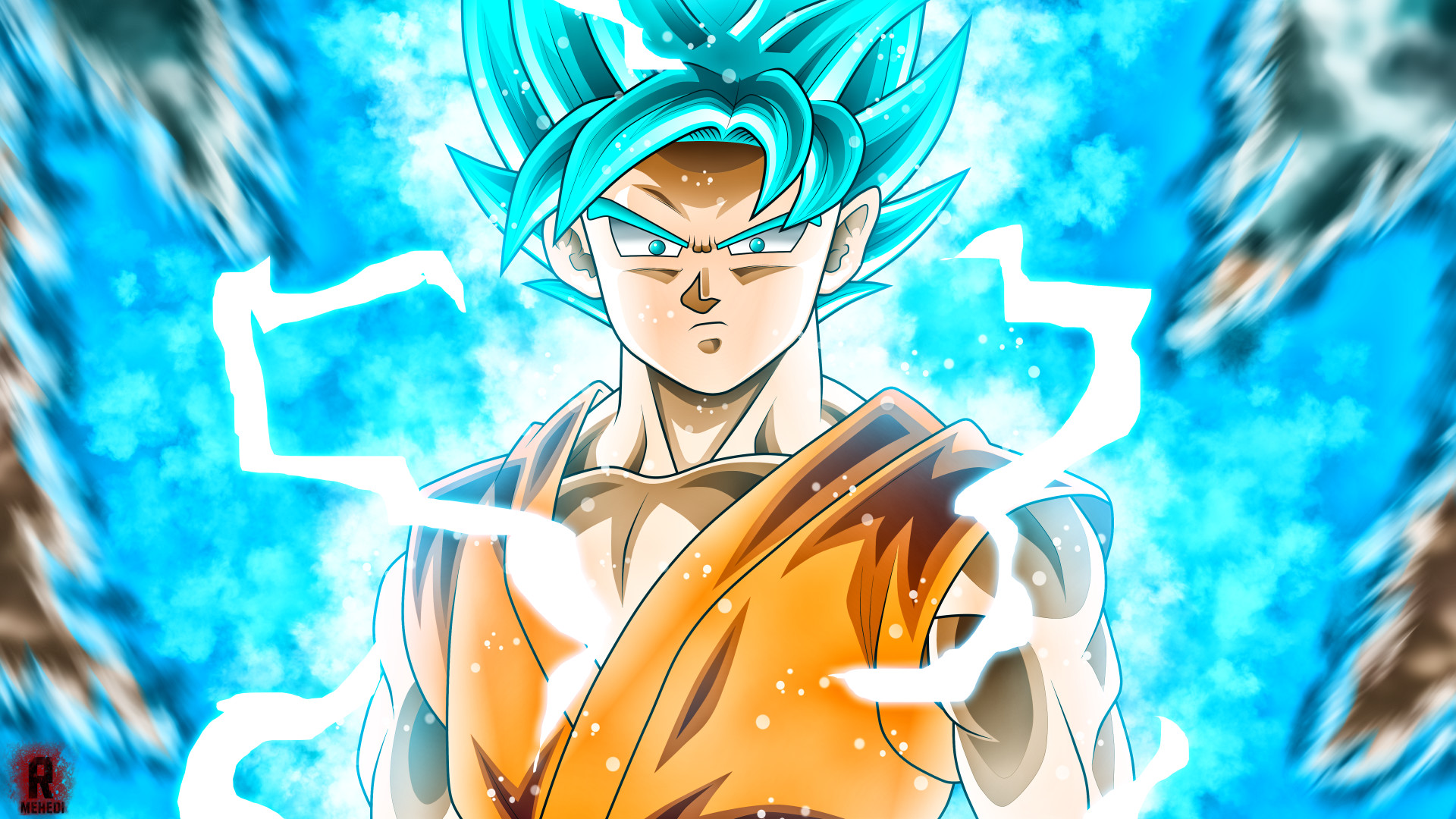 goku wallpaper,anime,cartoon,cg artwork,illustration,fictional character