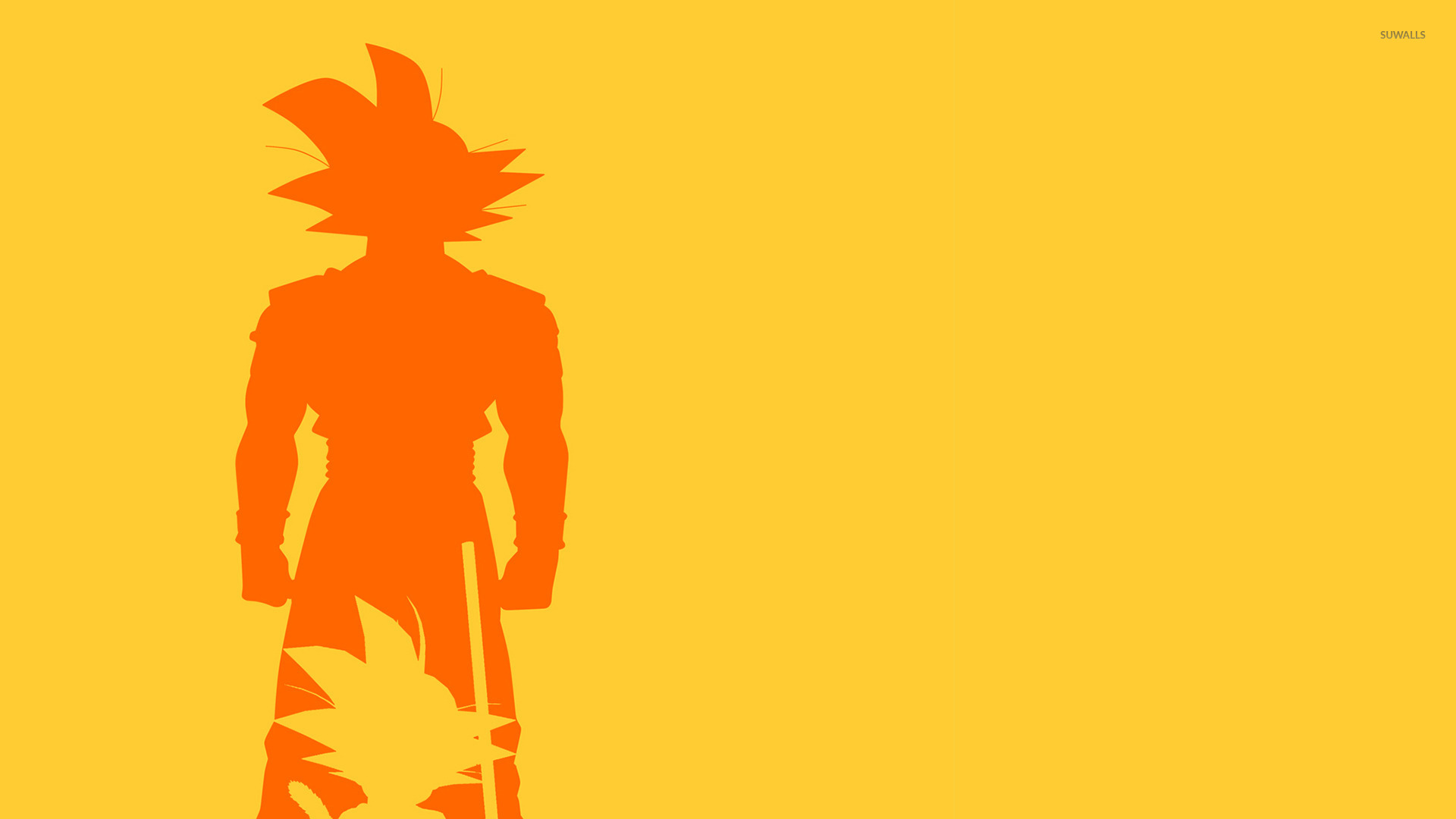 carta da parati goku,arancia,giallo,illustrazione,disegno grafico,silhouette