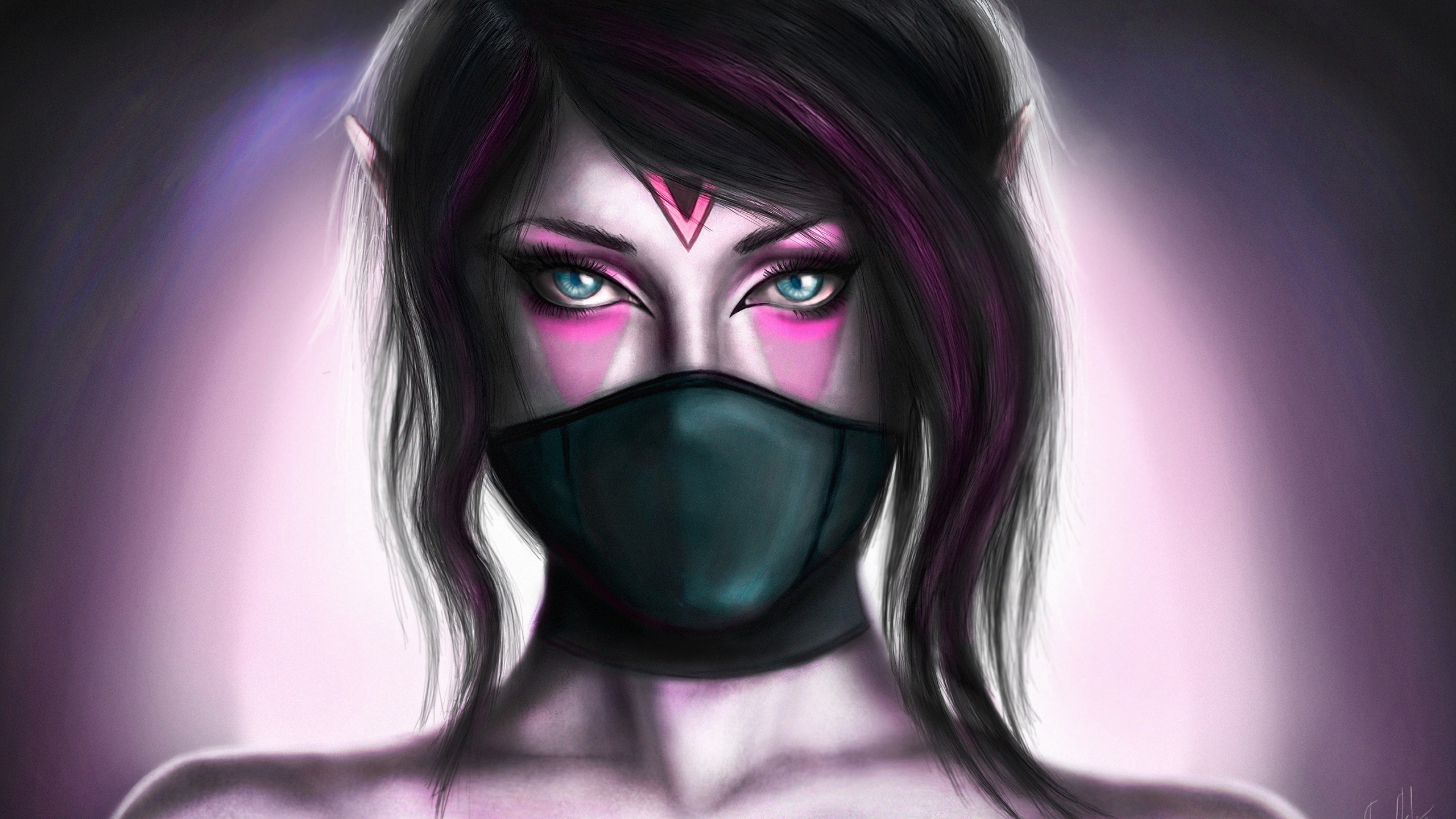 dota 2 wallpapers hd,face,purple,violet,head,nose