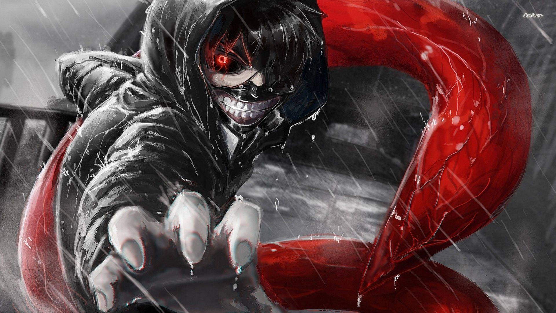 kaneki wallpaper,fictional character,cg artwork,latex,flesh,black hair