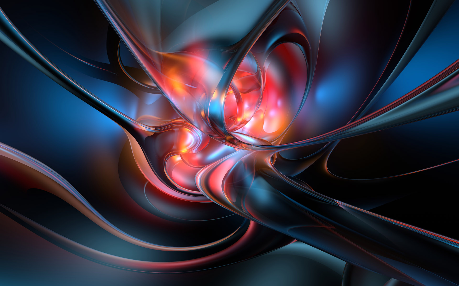 fond d'écran 3d,art fractal,bleu,rouge,conception graphique,oeuvre de cg