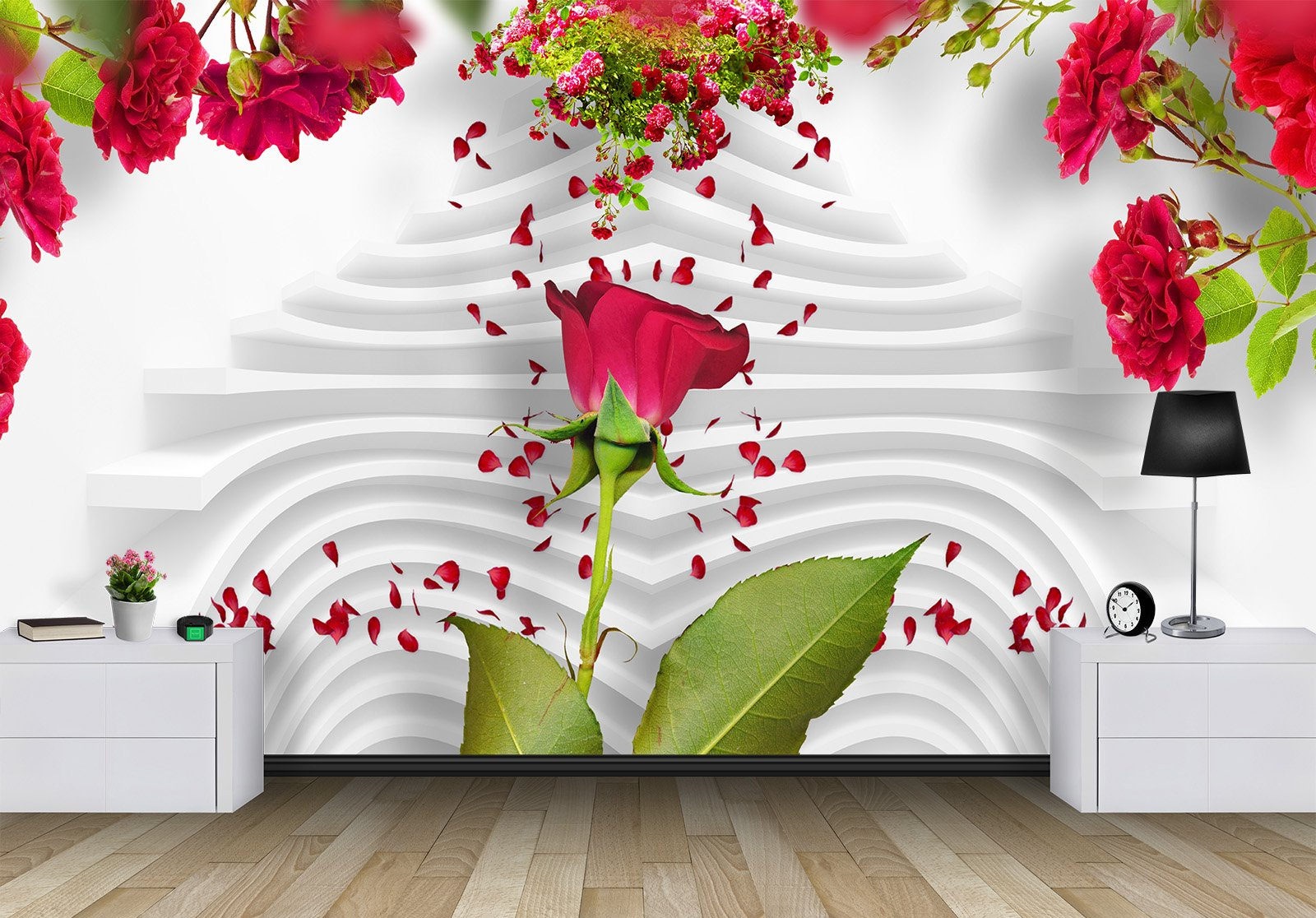 3d background wallpaper,wallpaper,flower,mural,plant,wall