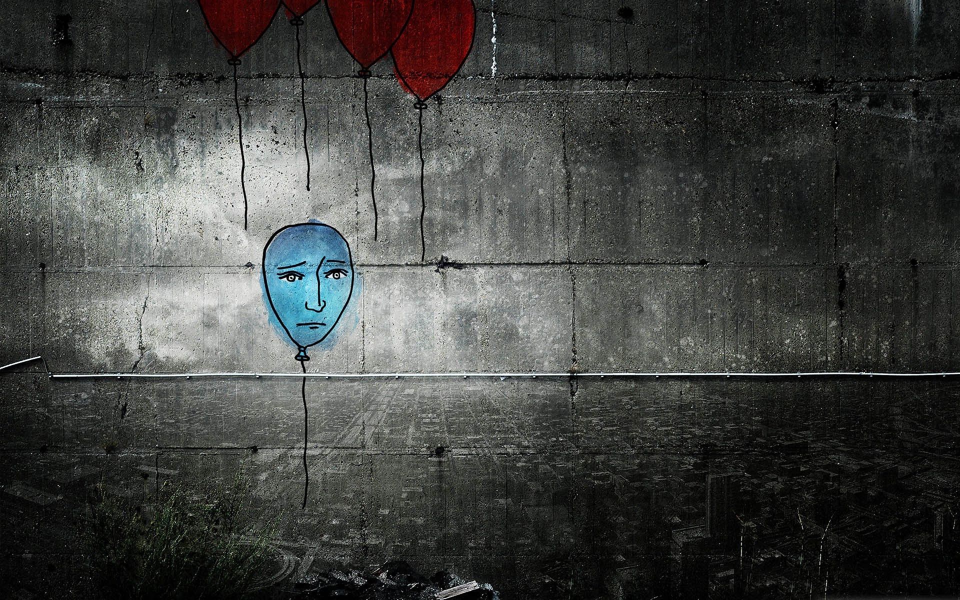 悲しい壁紙のhd,青い,壁,空,カラフル,ライン