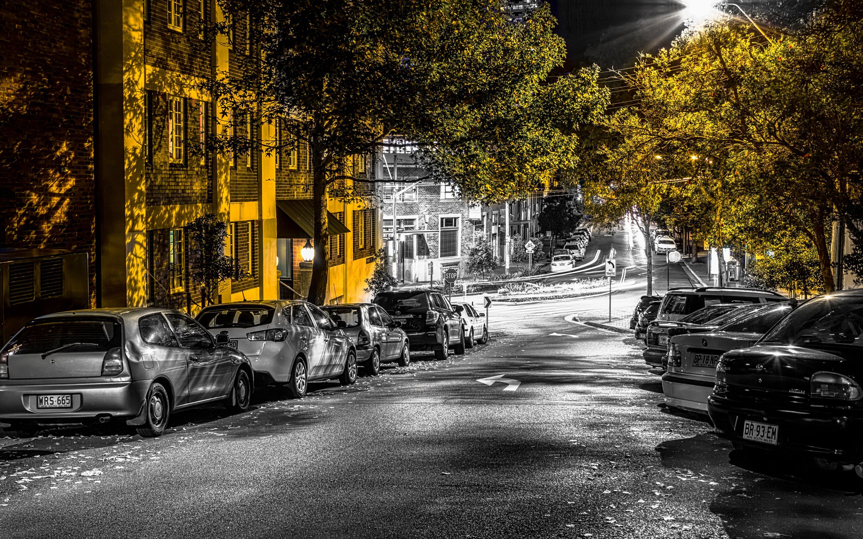 fond d'écran macbook pro,véhicule,voiture,jaune,arbre,zone urbaine