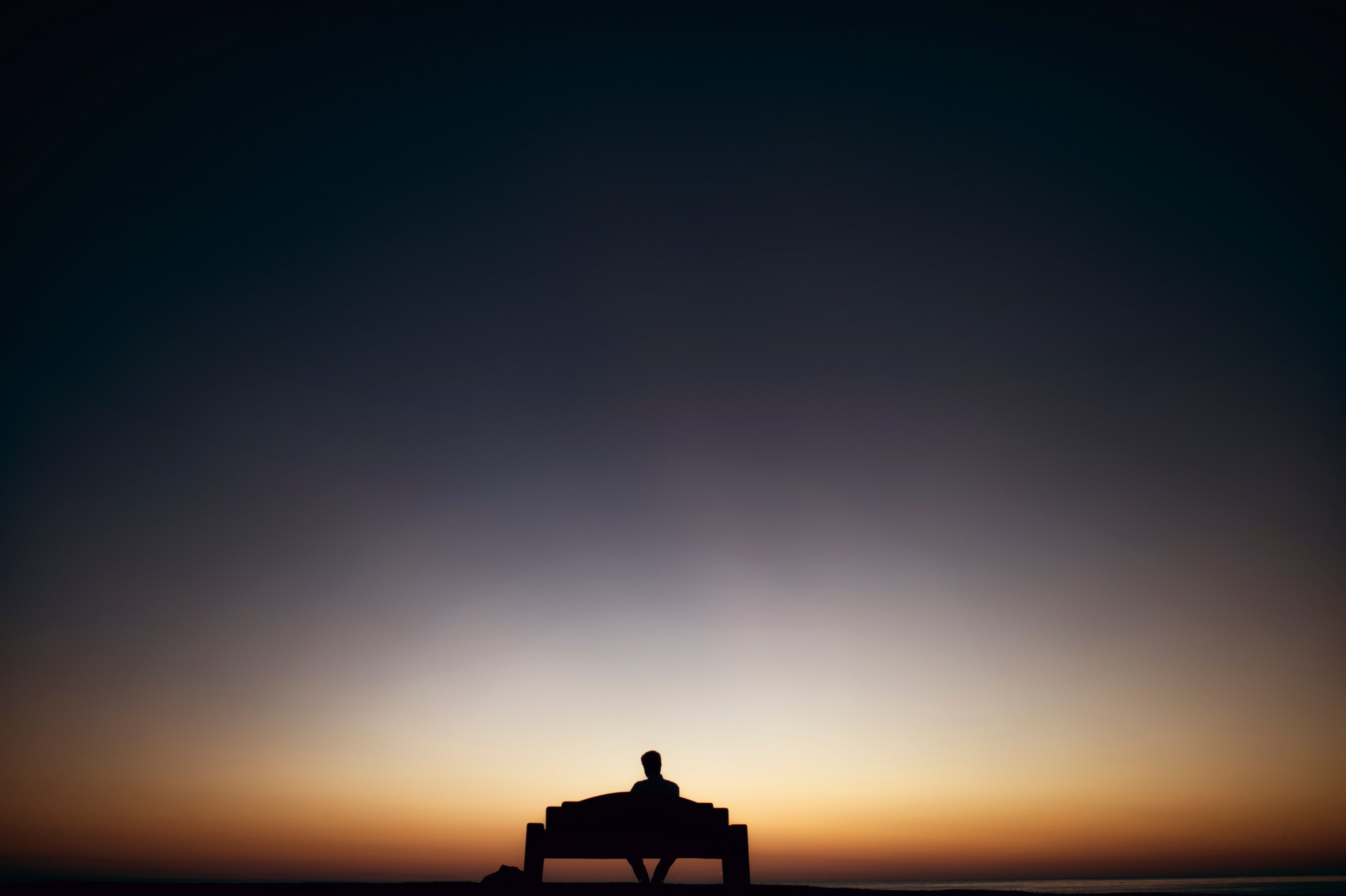 alone wallpaper,sky,horizon,silhouette,calm,cloud