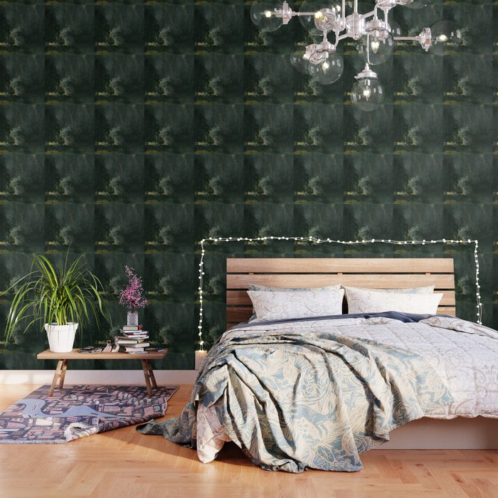 papel pintado negro y dorado,dormitorio,mueble,cama,habitación,pared