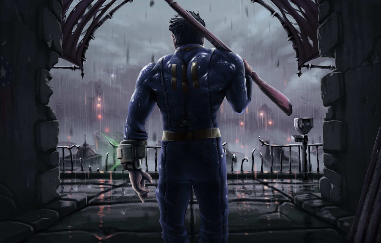 fallout 4 wallpaper,action adventure spiel,batman,computerspiel,erfundener charakter,dunkelheit