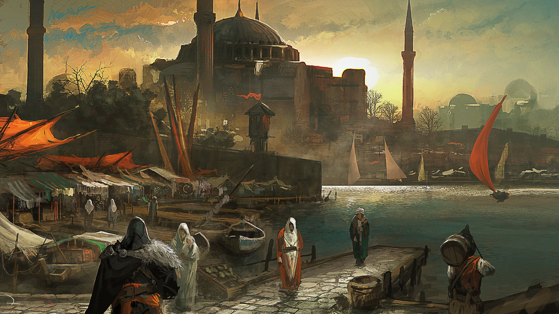 assassin's creed wallpaper,action adventure game,pc game,strategy video game,painting,adventure game