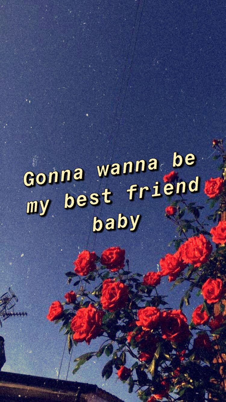 best friend wallpaper,text,sky,font,red,flower