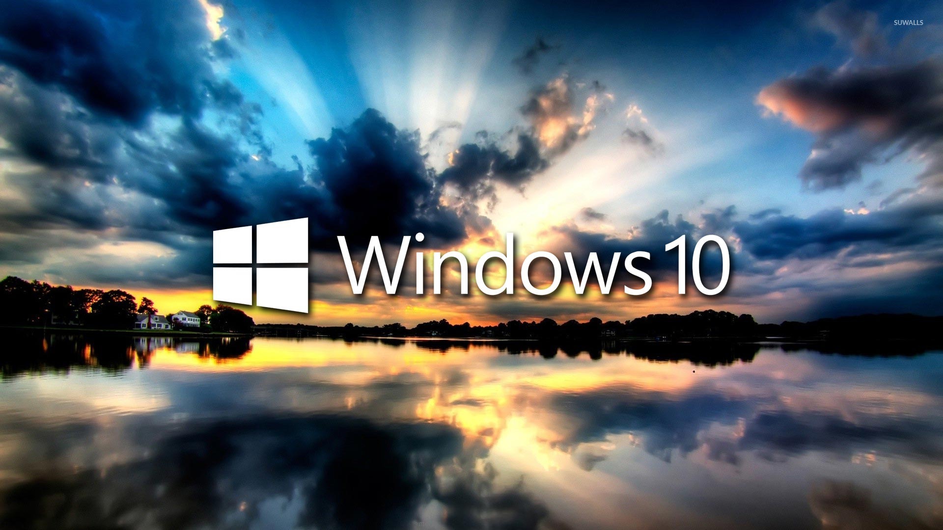 windows 10 fondos de pantalla hd,cielo,naturaleza,reflexión,paisaje natural,nube