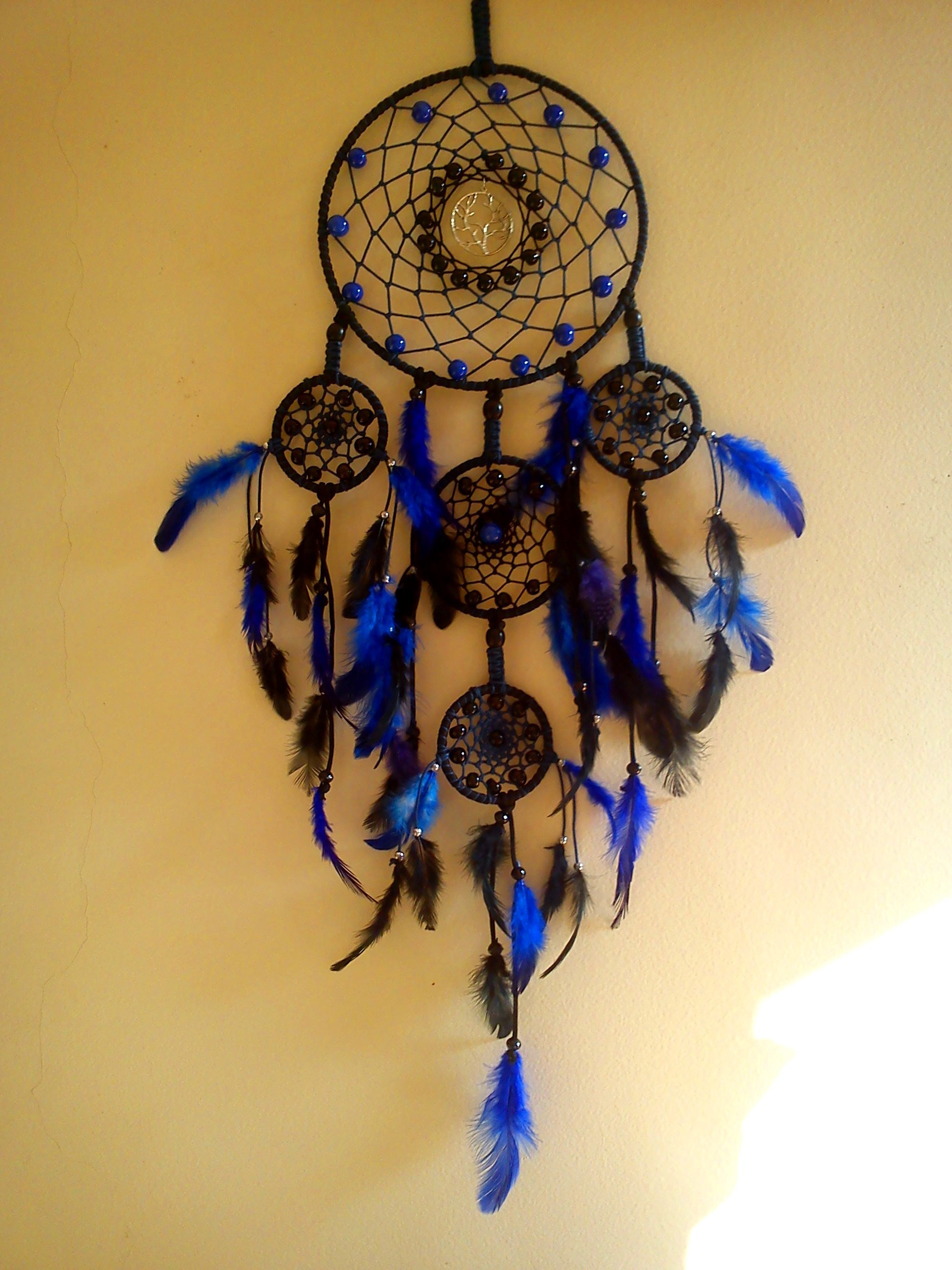dreamcatcher wallpaper,cobalt blue,blue,clock,home accessories,light fixture