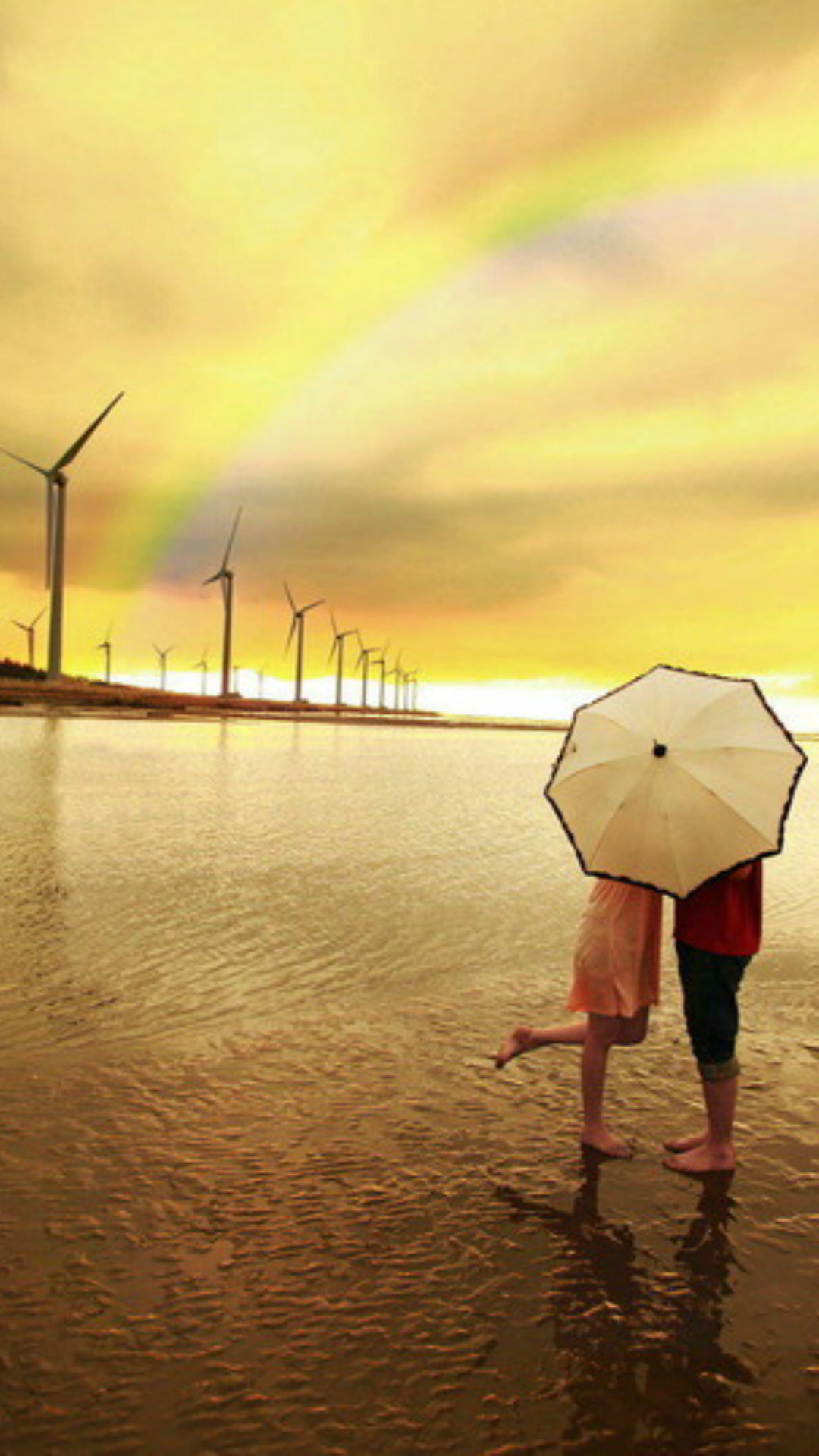 lock screen wallpaper hd,sky,wind,umbrella,wind farm,vacation