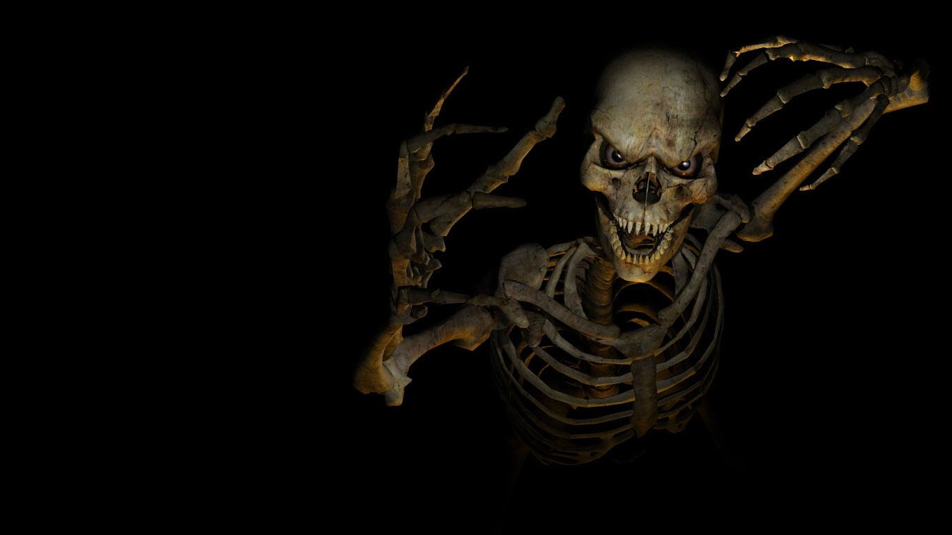 scary wallpapers,skeleton,darkness,skull,bone,fictional character