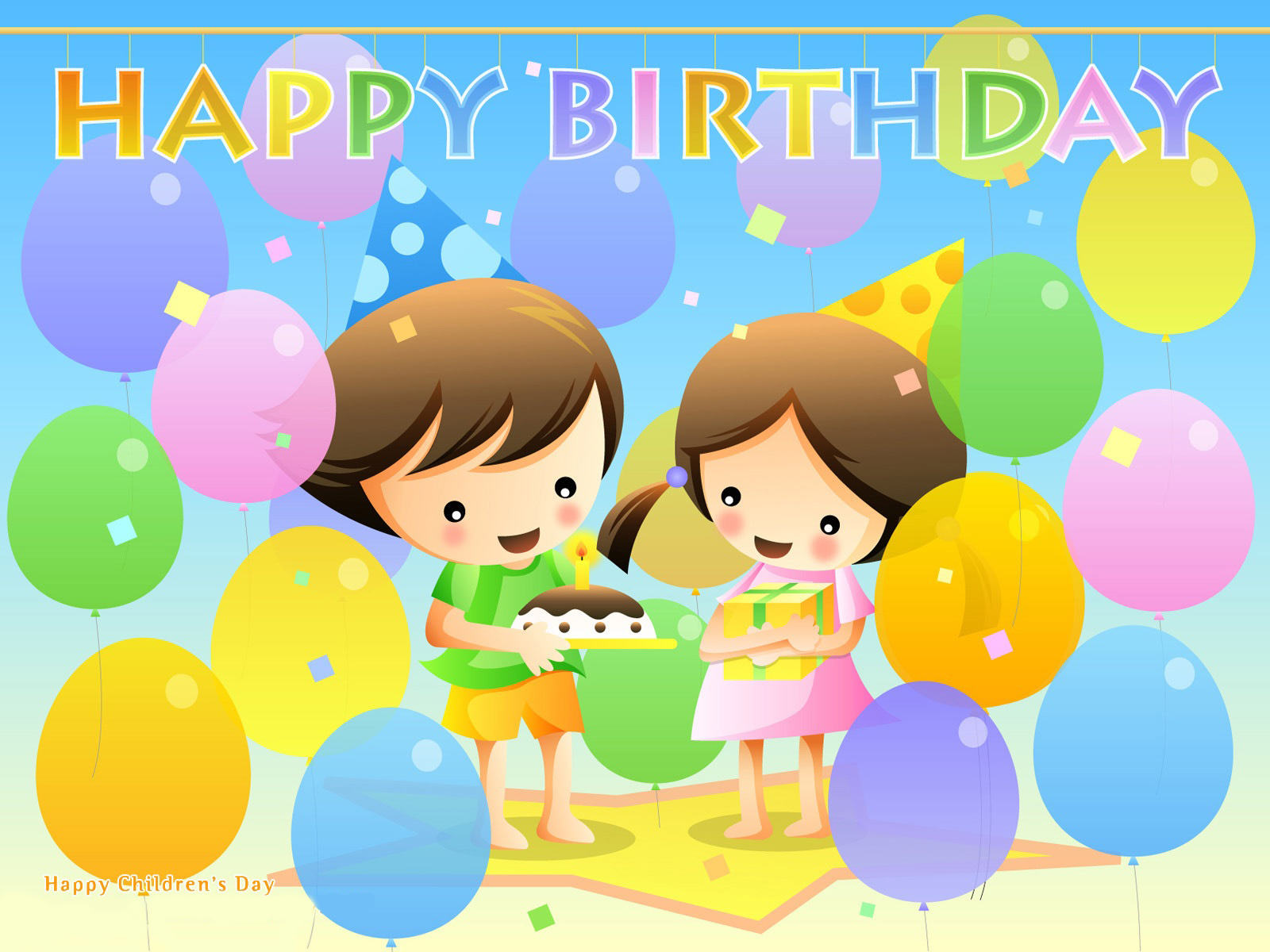 happy birthday wallpaper,cartoon,sharing,clip art,child,playing with kids