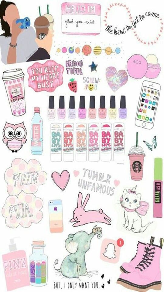 Susse Tumblr Wallpaper Karikatur Text Rosa Clip Art Illustration 25715 Wallpaperuse