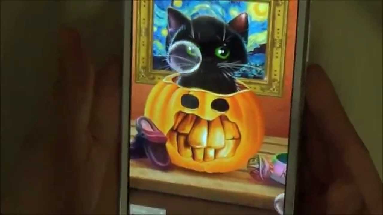 fondo de pantalla en vivo de halloween,gato,dibujos animados,arte,amarillo,naranja