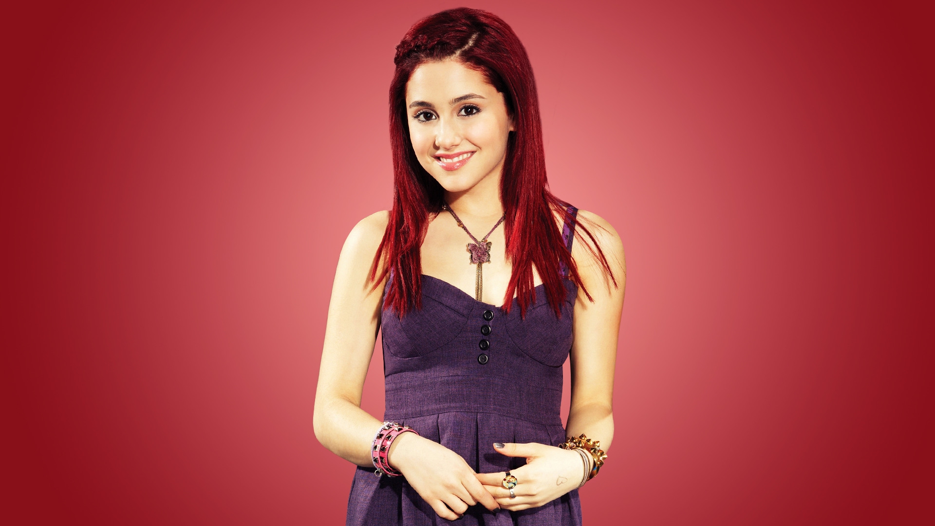 ariana grande wallpaper,red,beauty,smile,photography,photo shoot