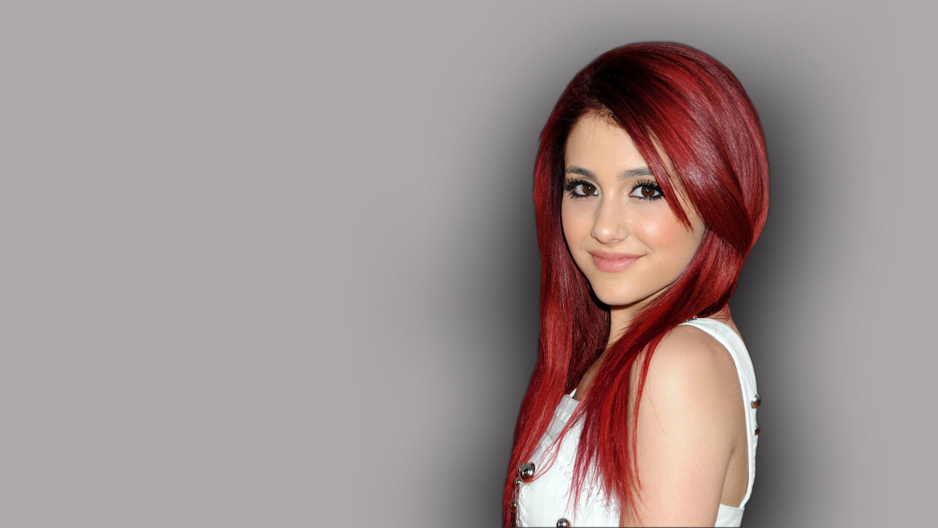 ariana grande wallpaper,hair,face,red,hair coloring,hairstyle