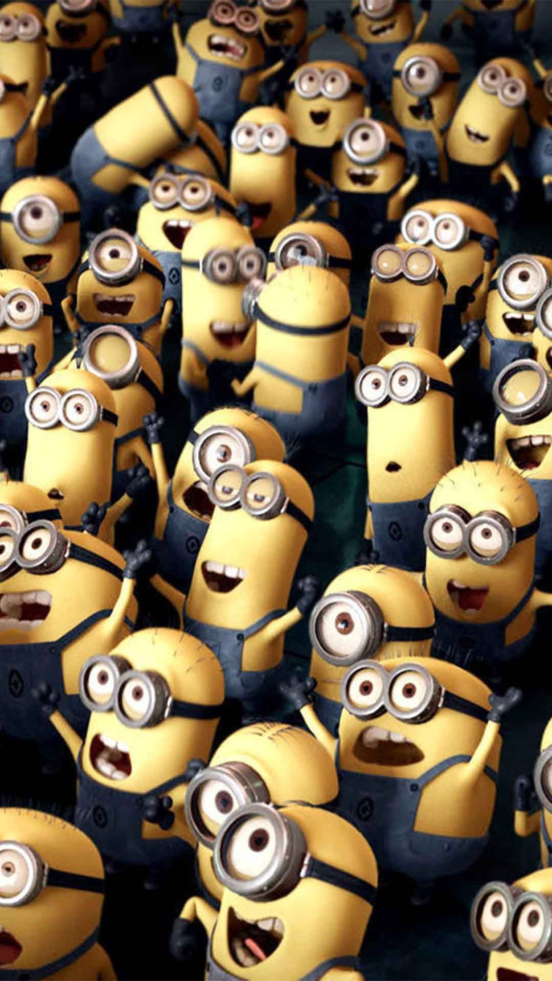 minions wallpaper hd,facial expression,yellow,smile,emoticon,animation