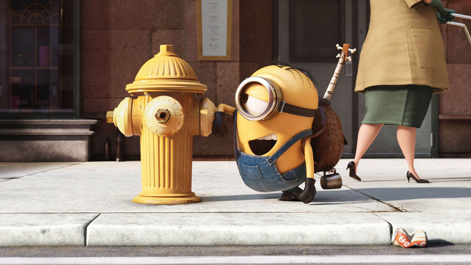 minions wallpaper hd,fire hydrant,yellow,animation,animated cartoon