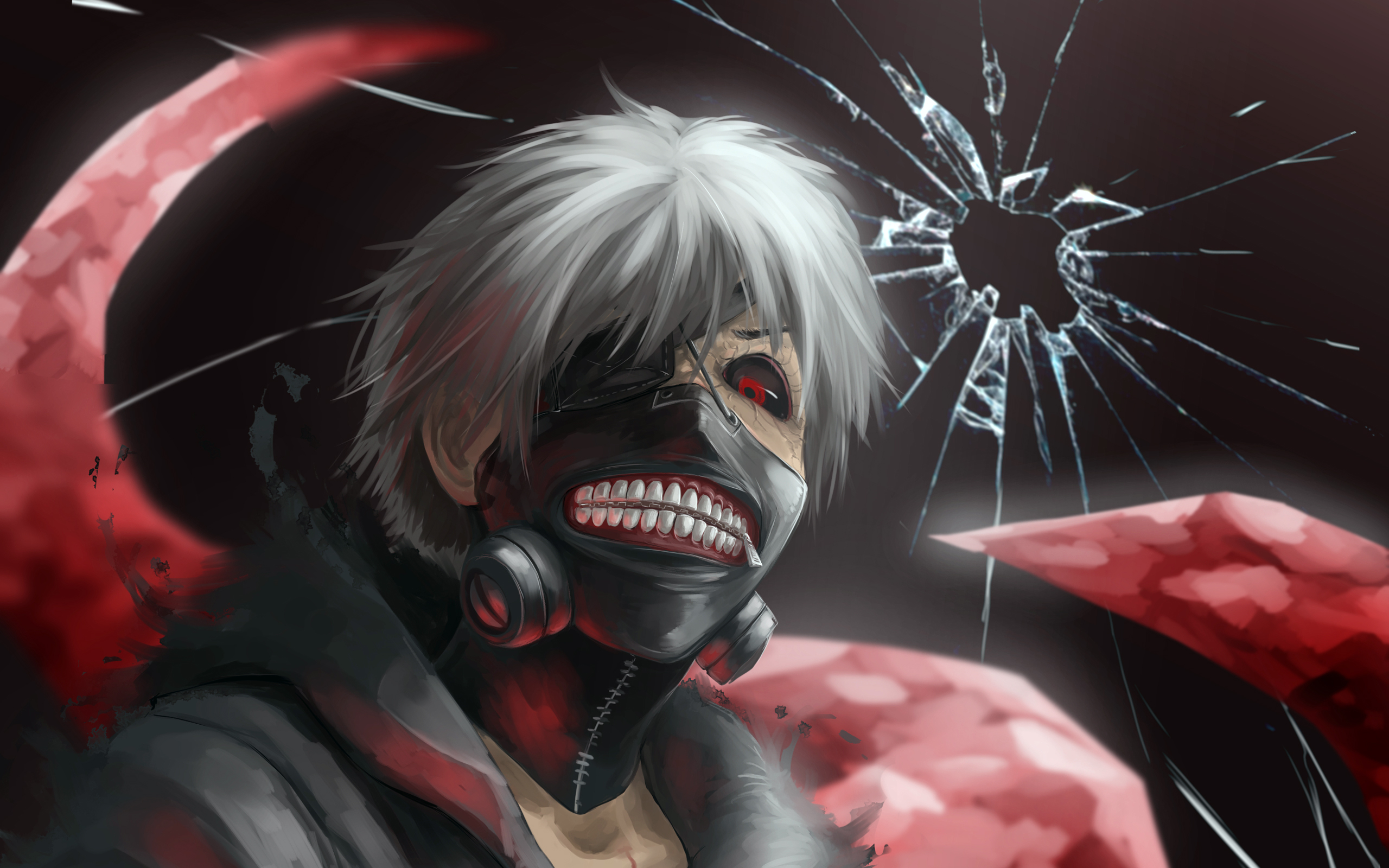 tokyo ghoul wallpaper,fictional character,supervillain,demon,mouth,illustration